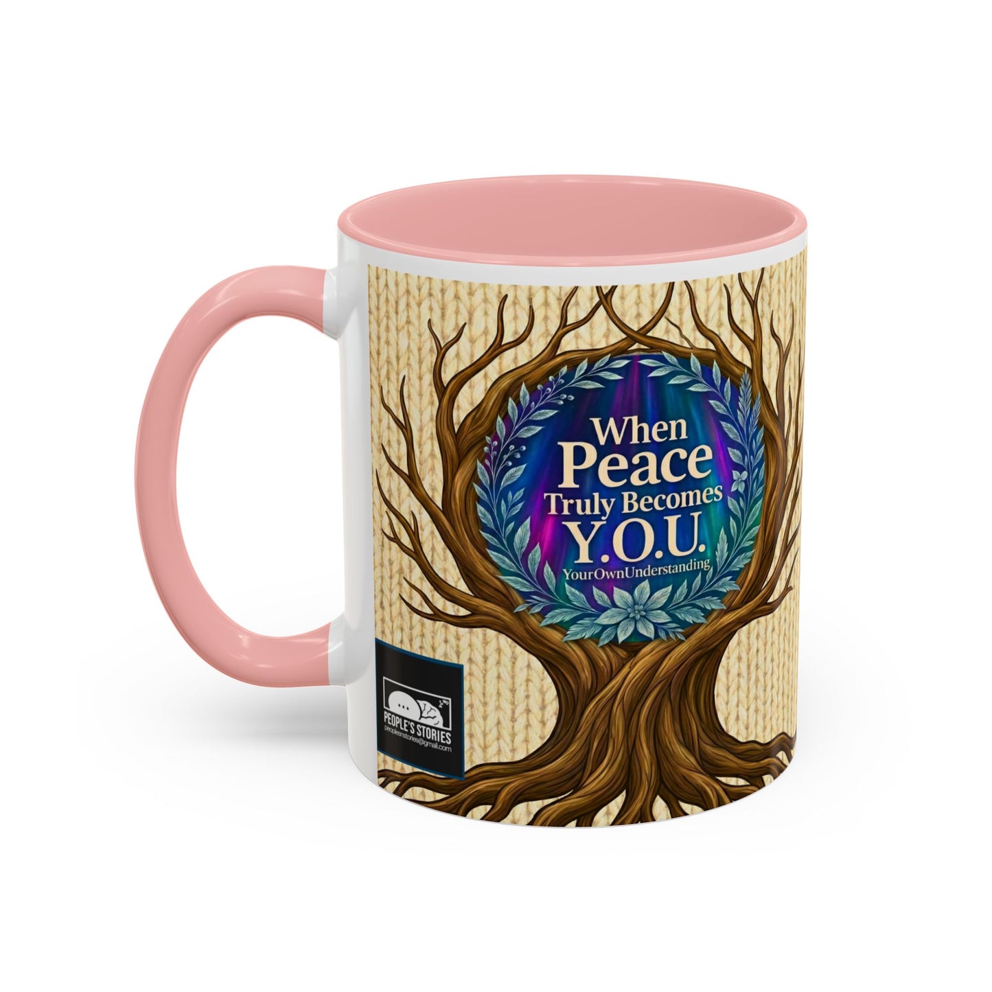 Peace Tree Coffee Mug — "When Peace Truly Becomes Y.O.U." Inspirational Accent Mug