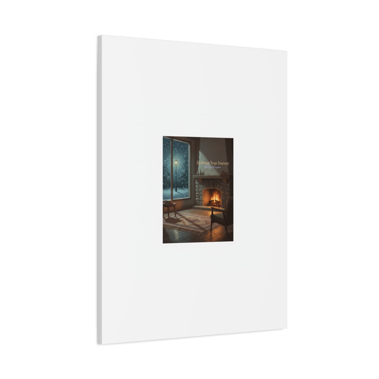 Calm Motivation Poster | Matte Canvas Stretched, 1.25" | Winter Quiet Progress