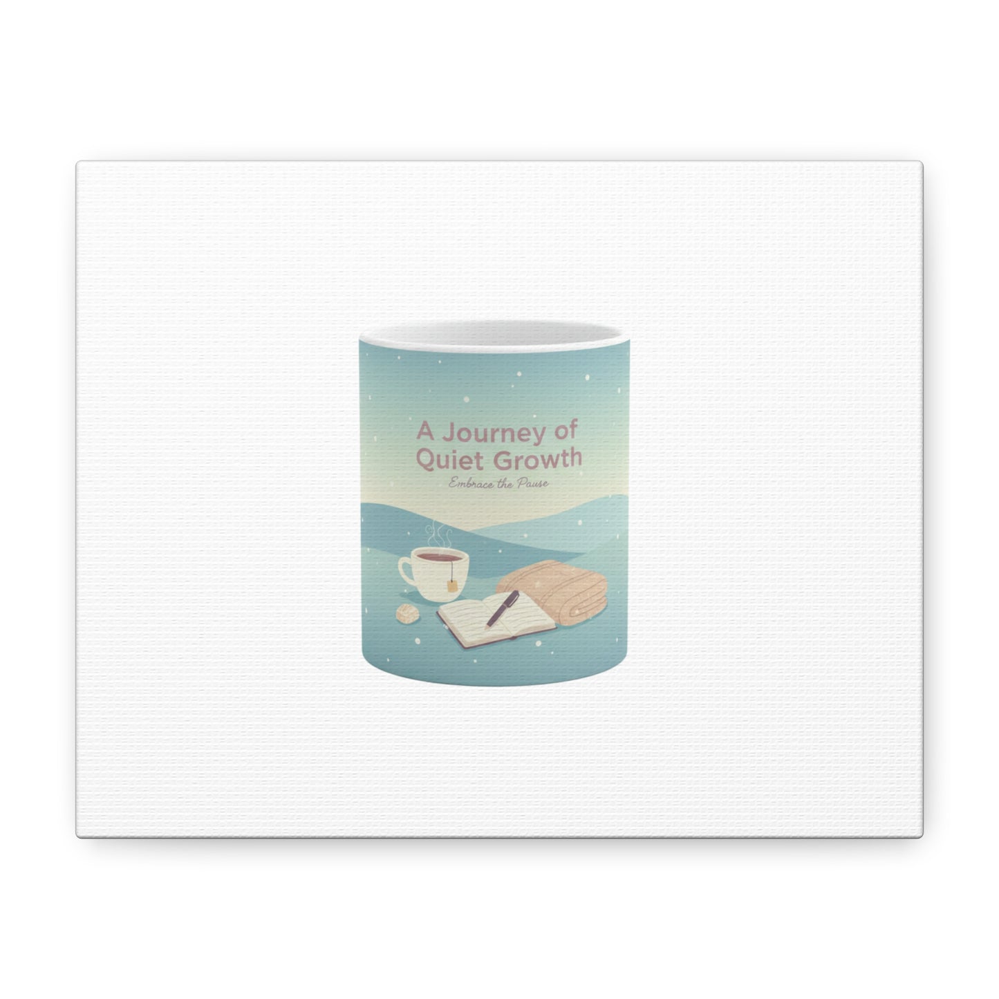 A Journey of Quiet Growth Canvas | mindful goals poster, habit tracker graphic