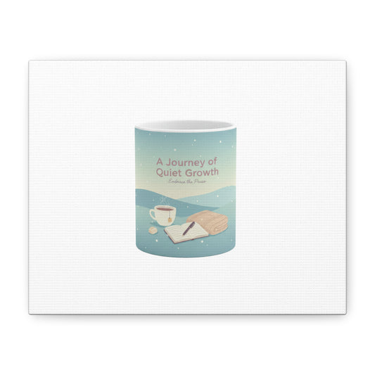 A Journey of Quiet Growth Canvas | mindful goals poster, habit tracker graphic