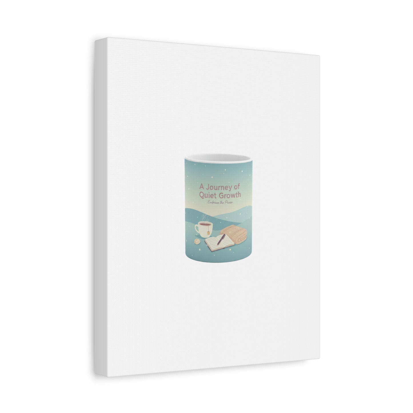 A Journey of Quiet Growth Canvas | mindful goals poster, habit tracker graphic