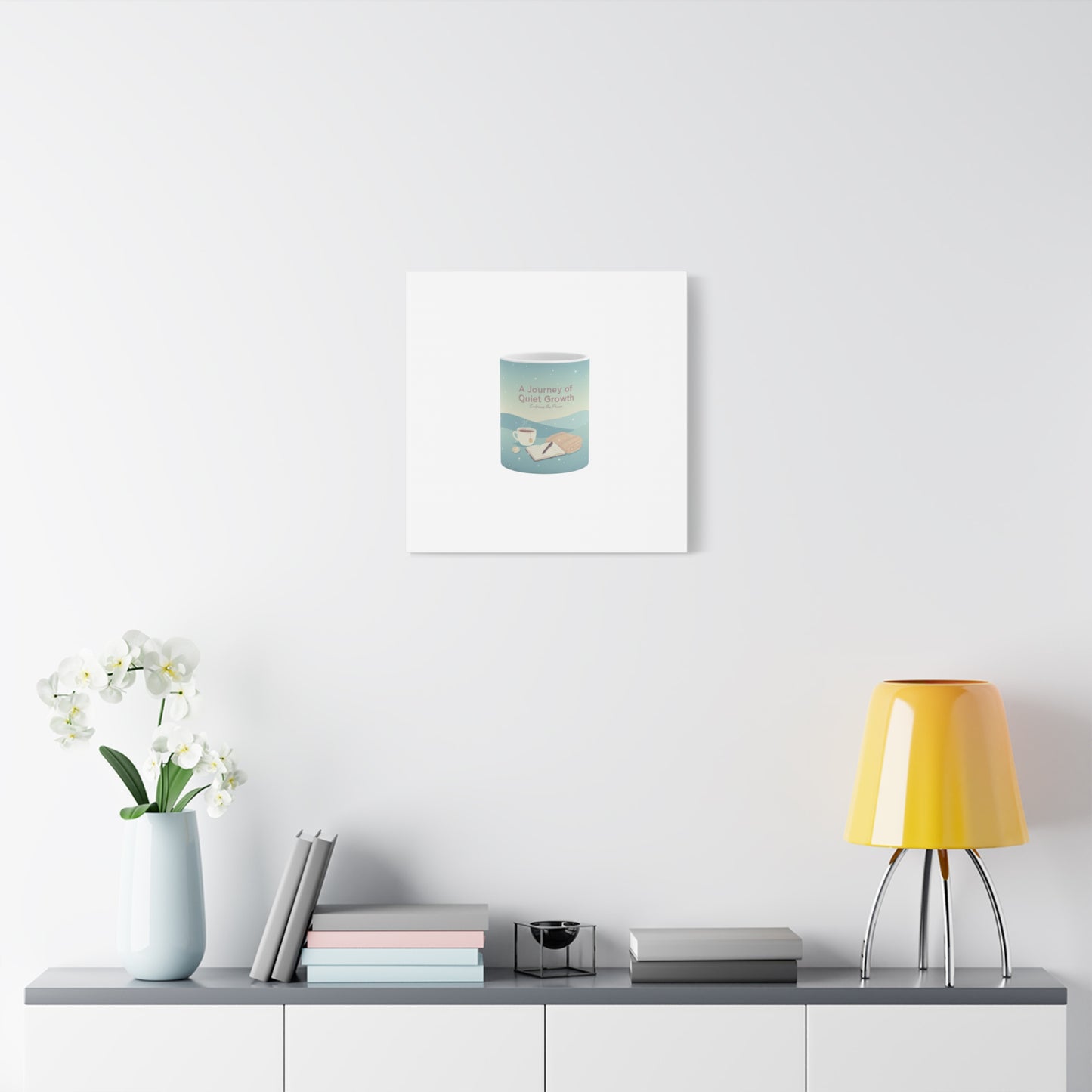 A Journey of Quiet Growth Canvas | mindful goals poster, habit tracker graphic