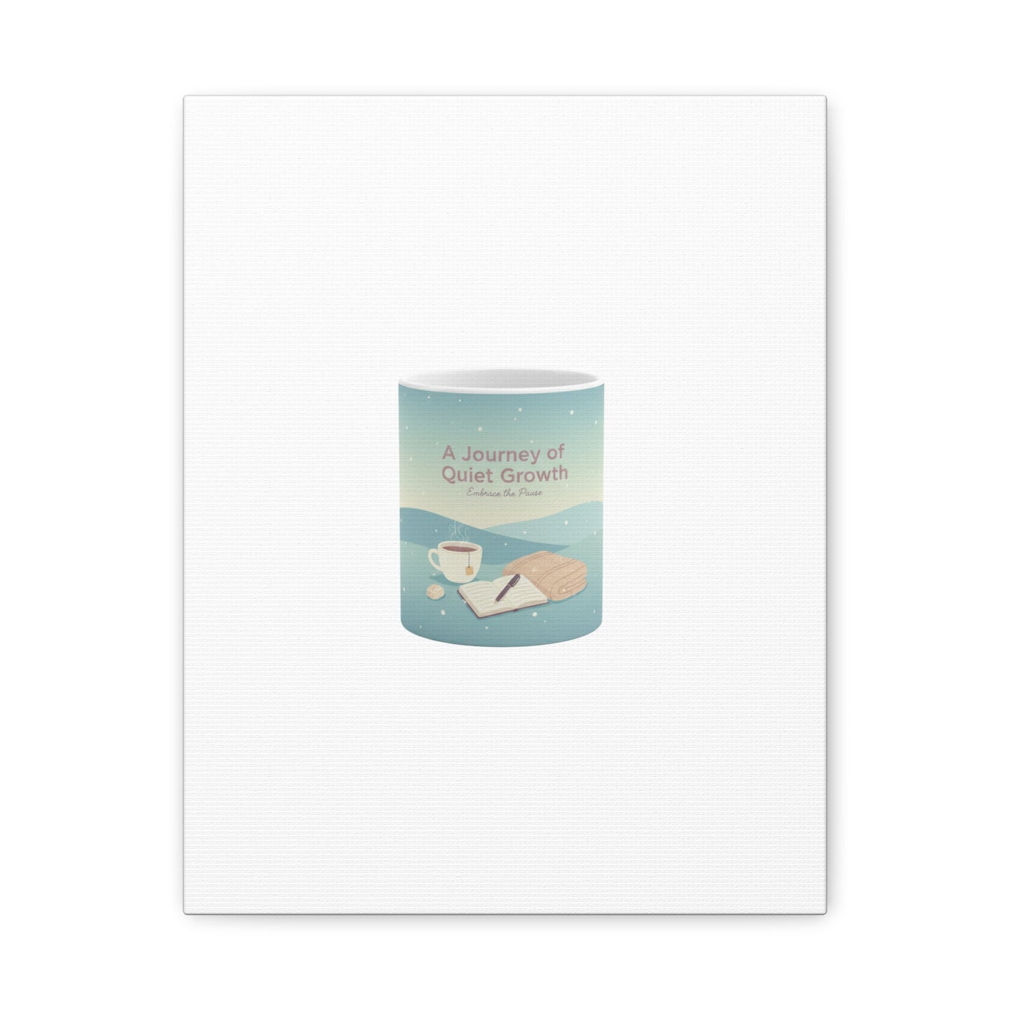 A Journey of Quiet Growth Canvas | mindful goals poster, habit tracker graphic