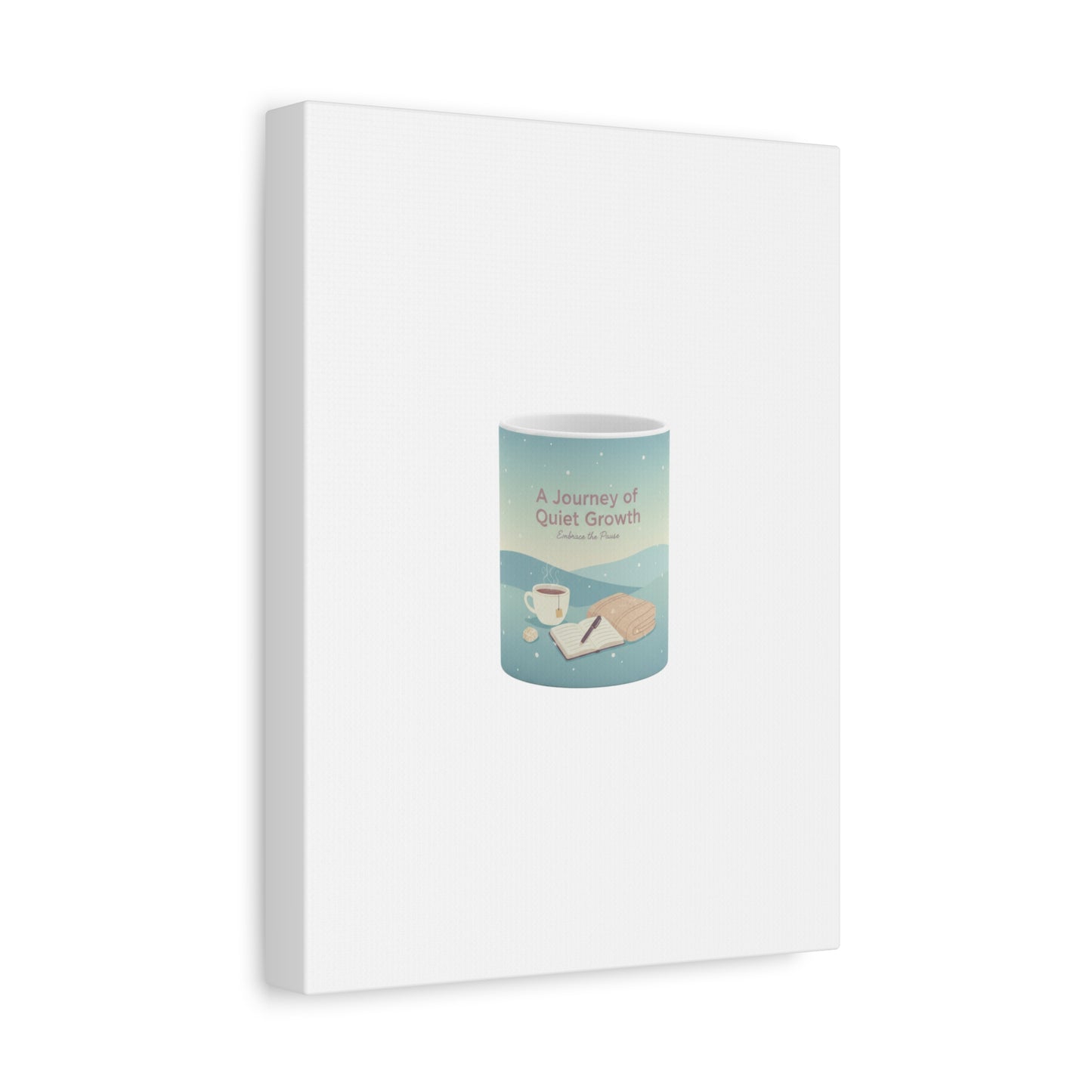 A Journey of Quiet Growth Canvas | mindful goals poster, habit tracker graphic