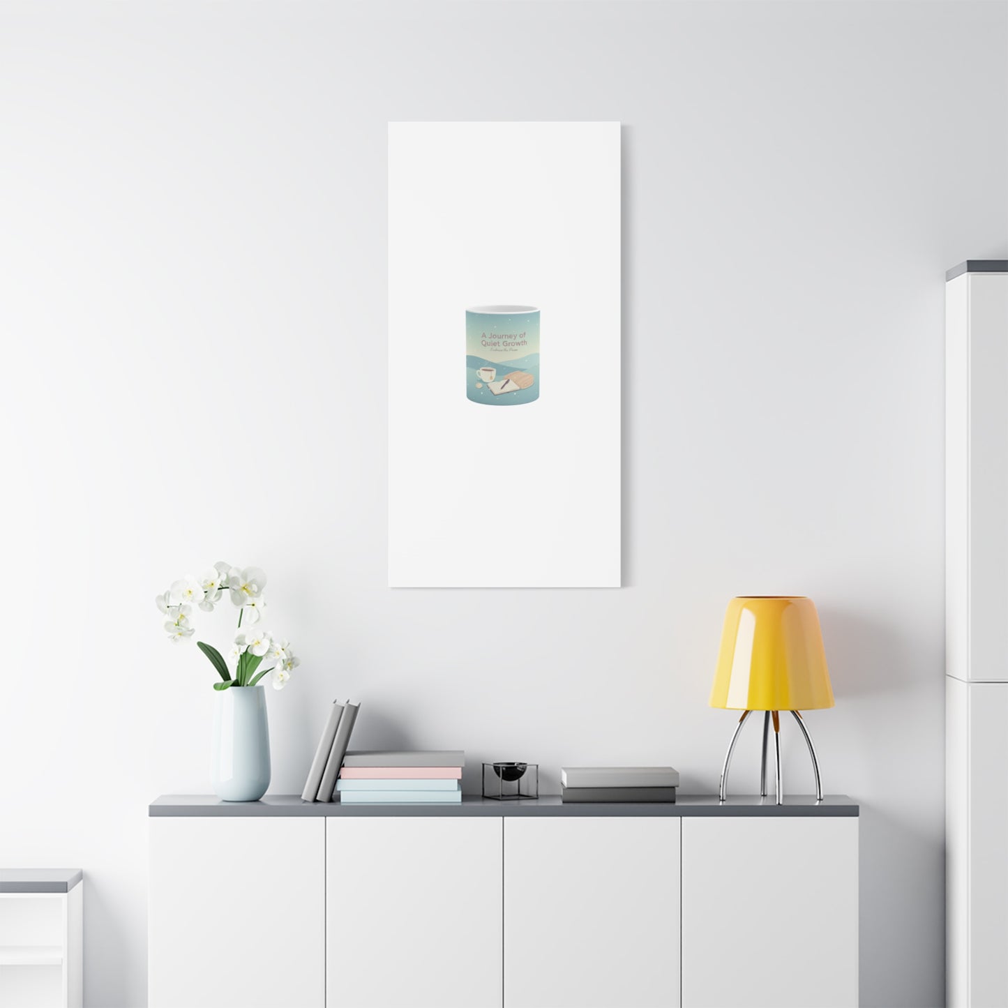A Journey of Quiet Growth Canvas | mindful goals poster, habit tracker graphic