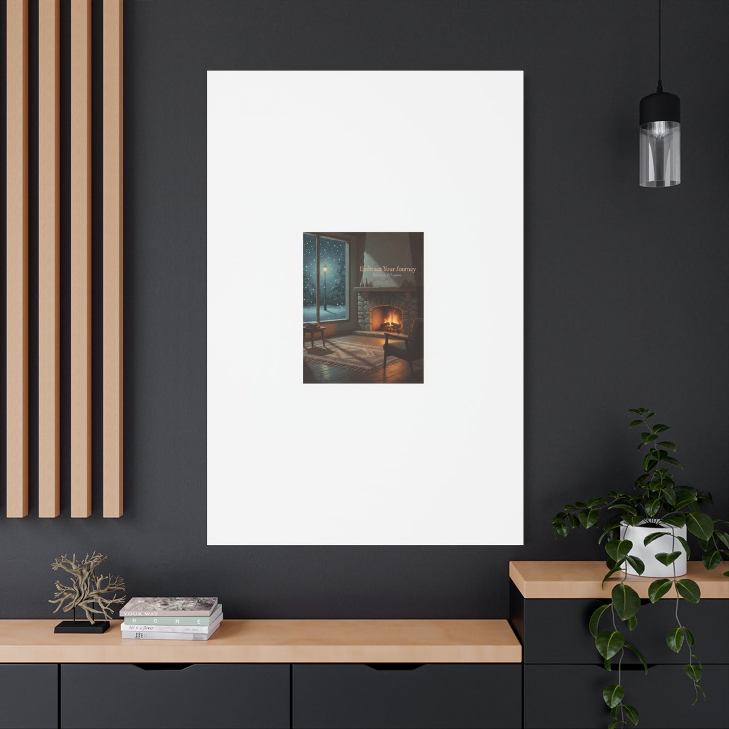 Calm Motivation Poster | Matte Canvas Stretched, 1.25" | Winter Quiet Progress