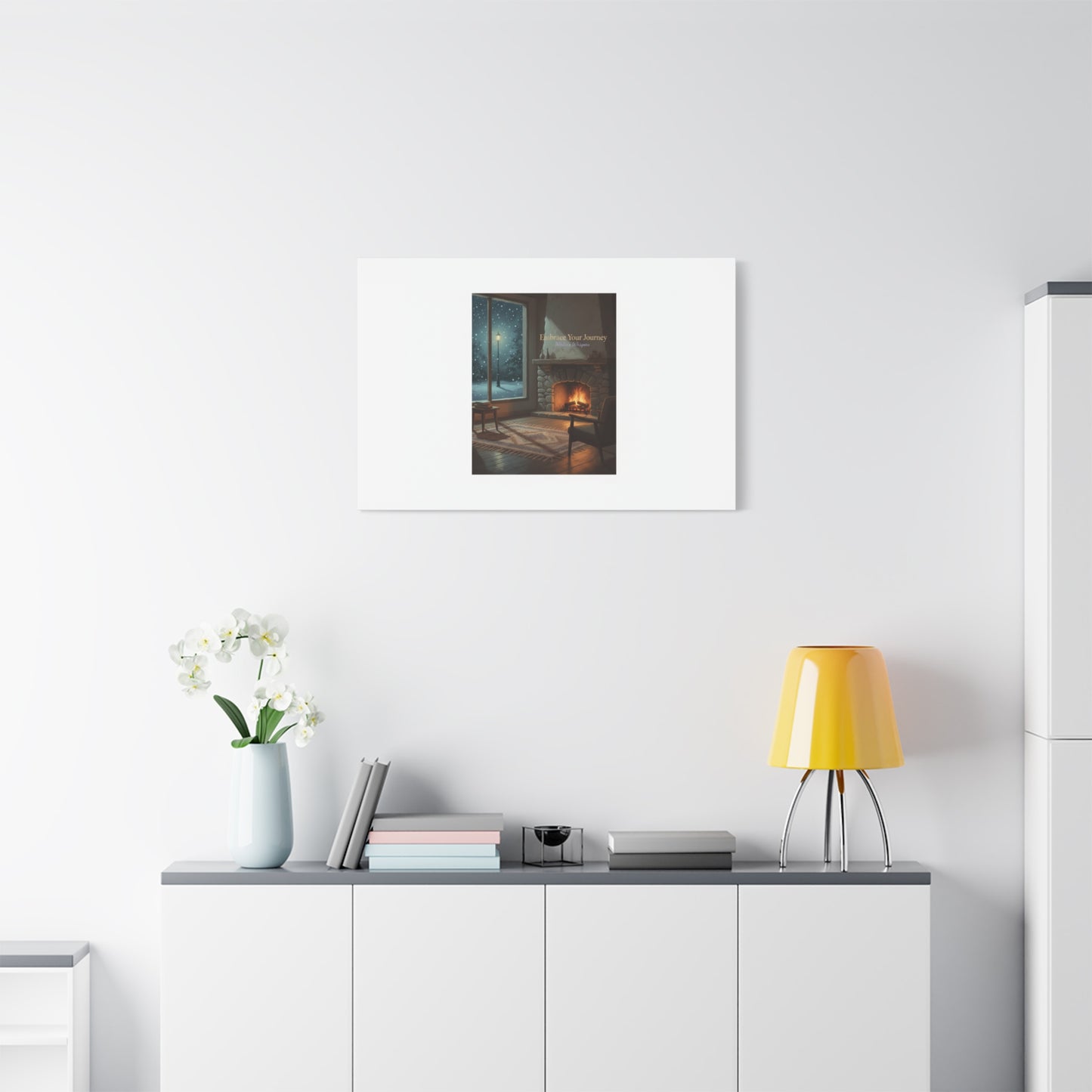 Calm Motivation Poster | Matte Canvas Stretched, 1.25" | Winter Quiet Progress