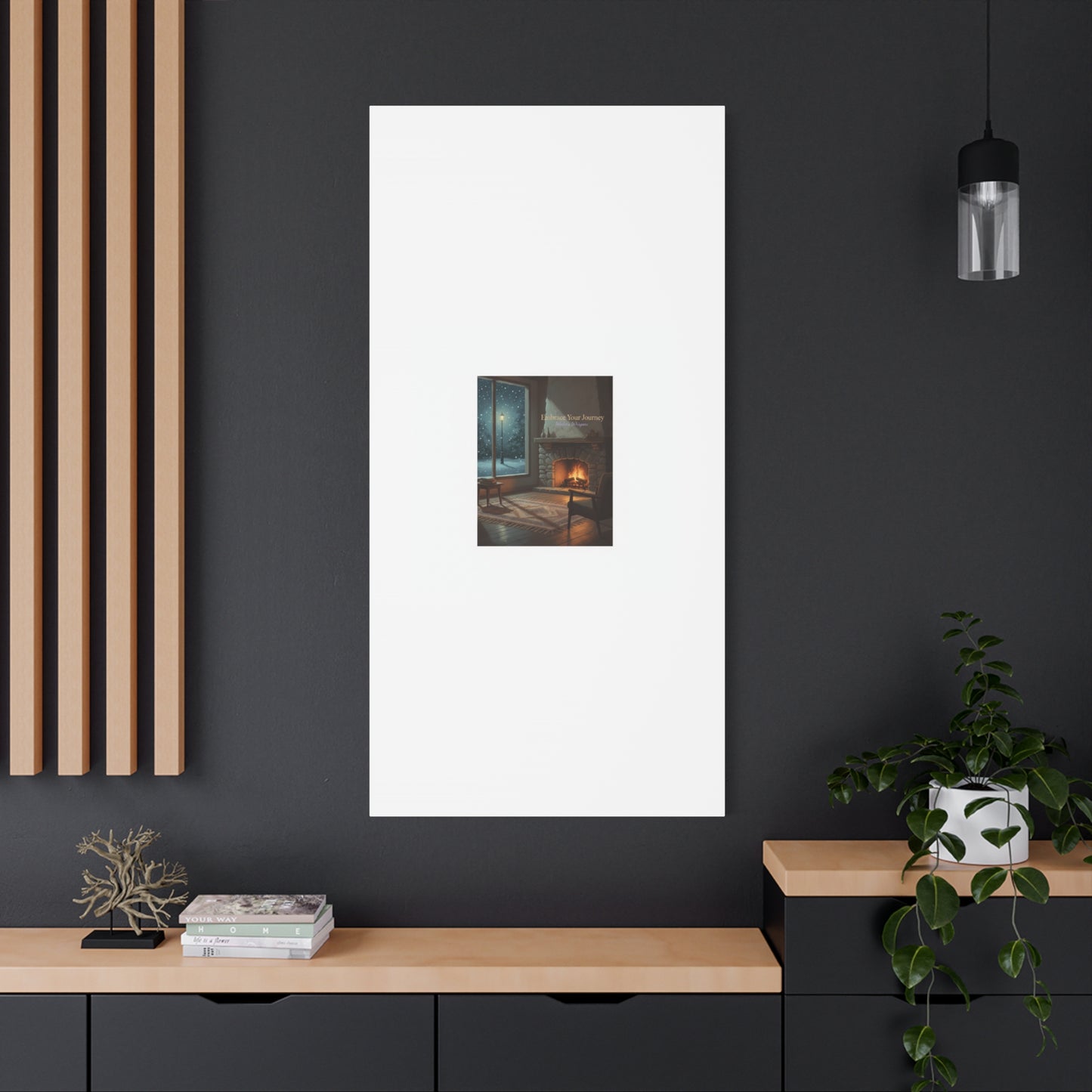 Calm Motivation Poster | Matte Canvas Stretched, 1.25" | Winter Quiet Progress