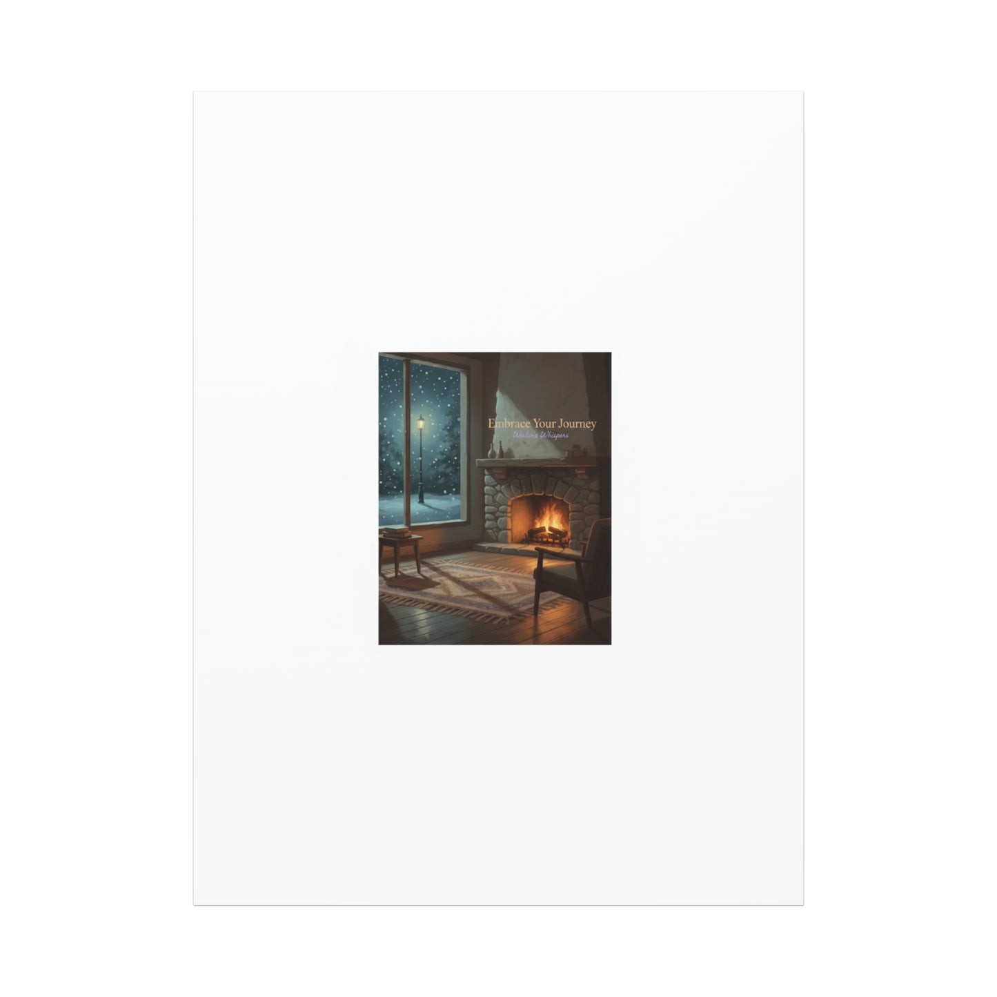 Calm Motivation Poster | Matte Canvas Stretched, 1.25" | Winter Quiet Progress