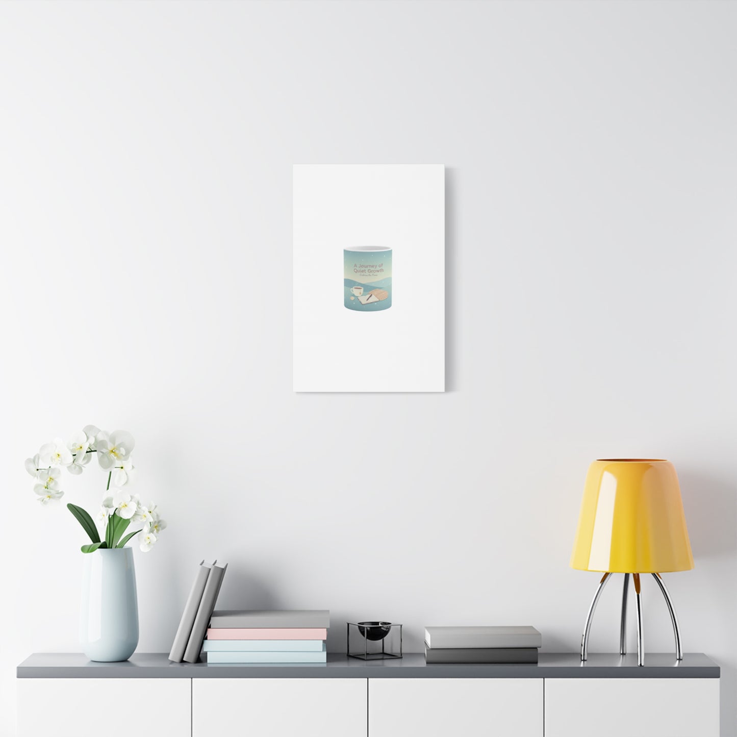 A Journey of Quiet Growth Canvas | mindful goals poster, habit tracker graphic