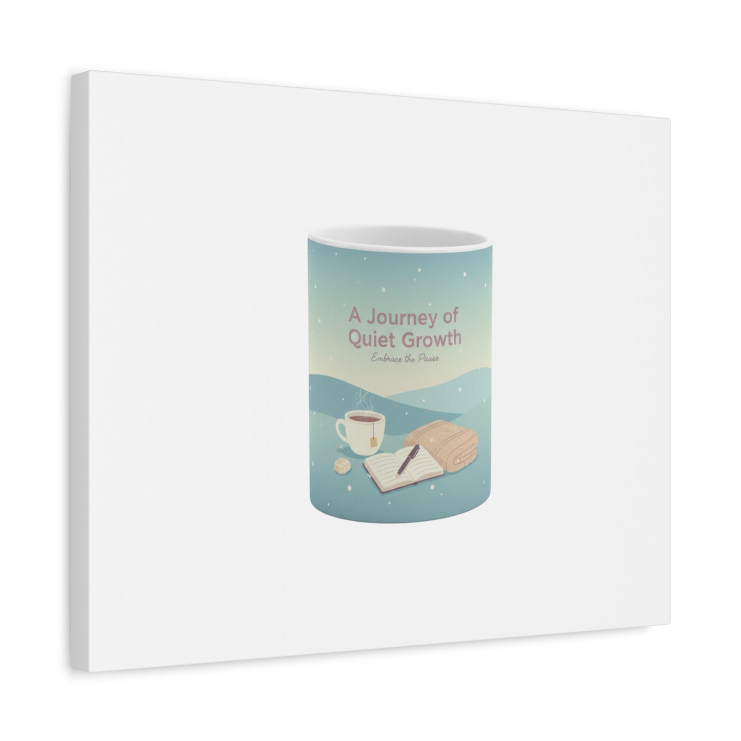 A Journey of Quiet Growth Canvas | mindful goals poster, habit tracker graphic