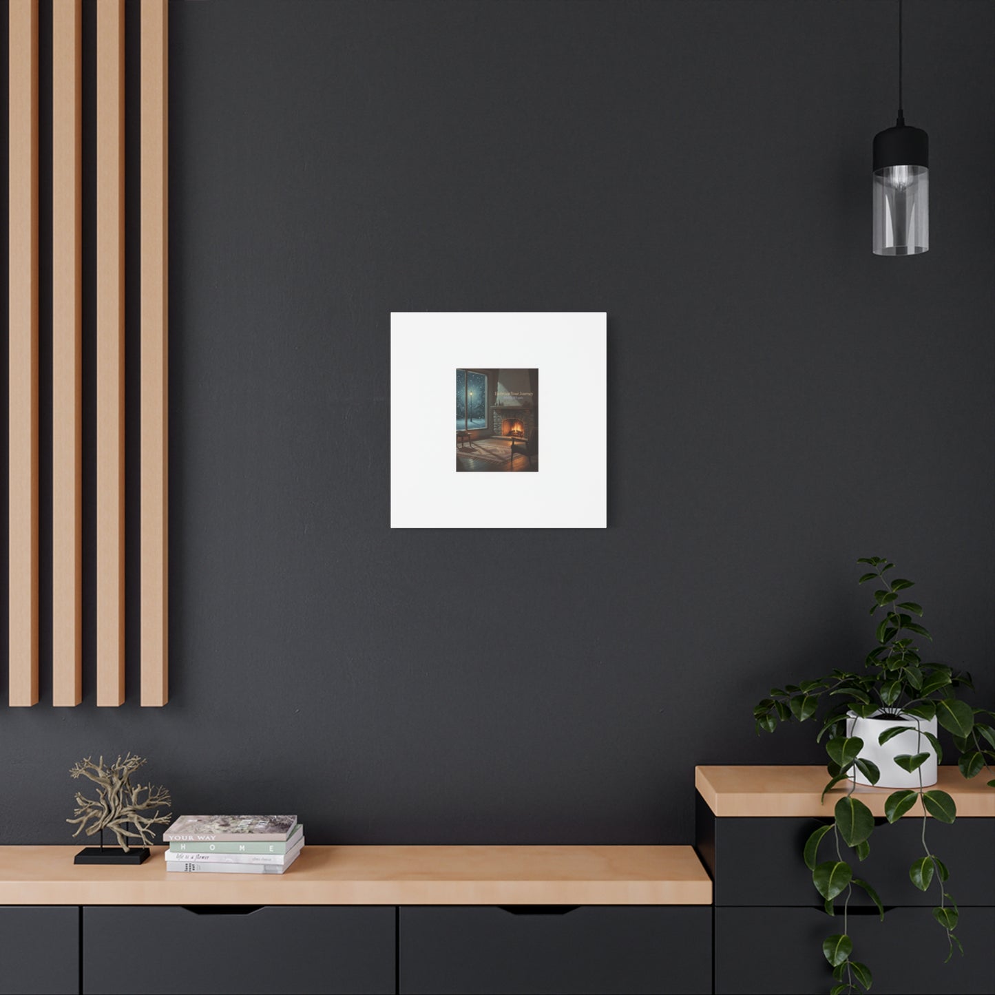 Calm Motivation Poster | Matte Canvas Stretched, 1.25" | Winter Quiet Progress