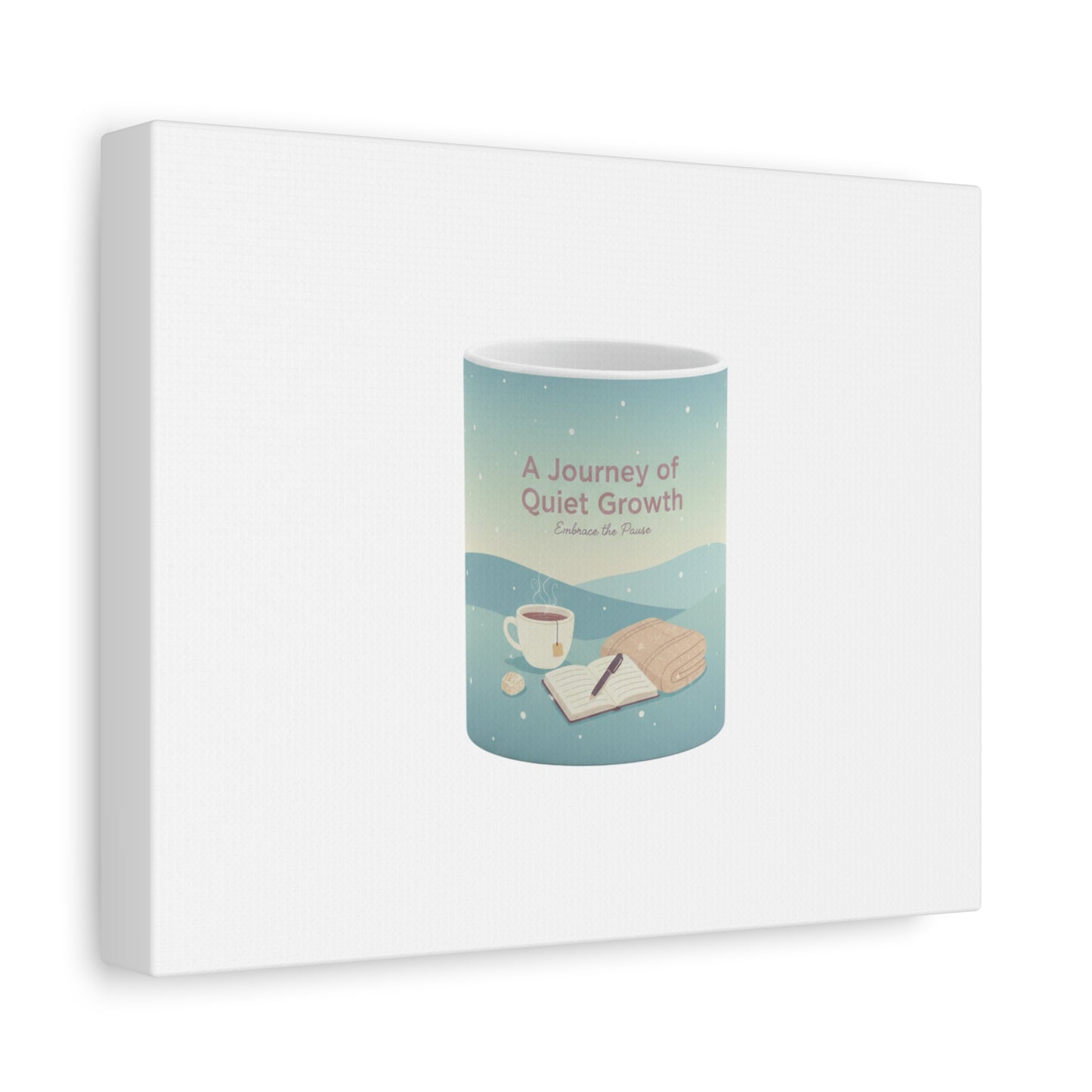 A Journey of Quiet Growth Canvas | mindful goals poster, habit tracker graphic