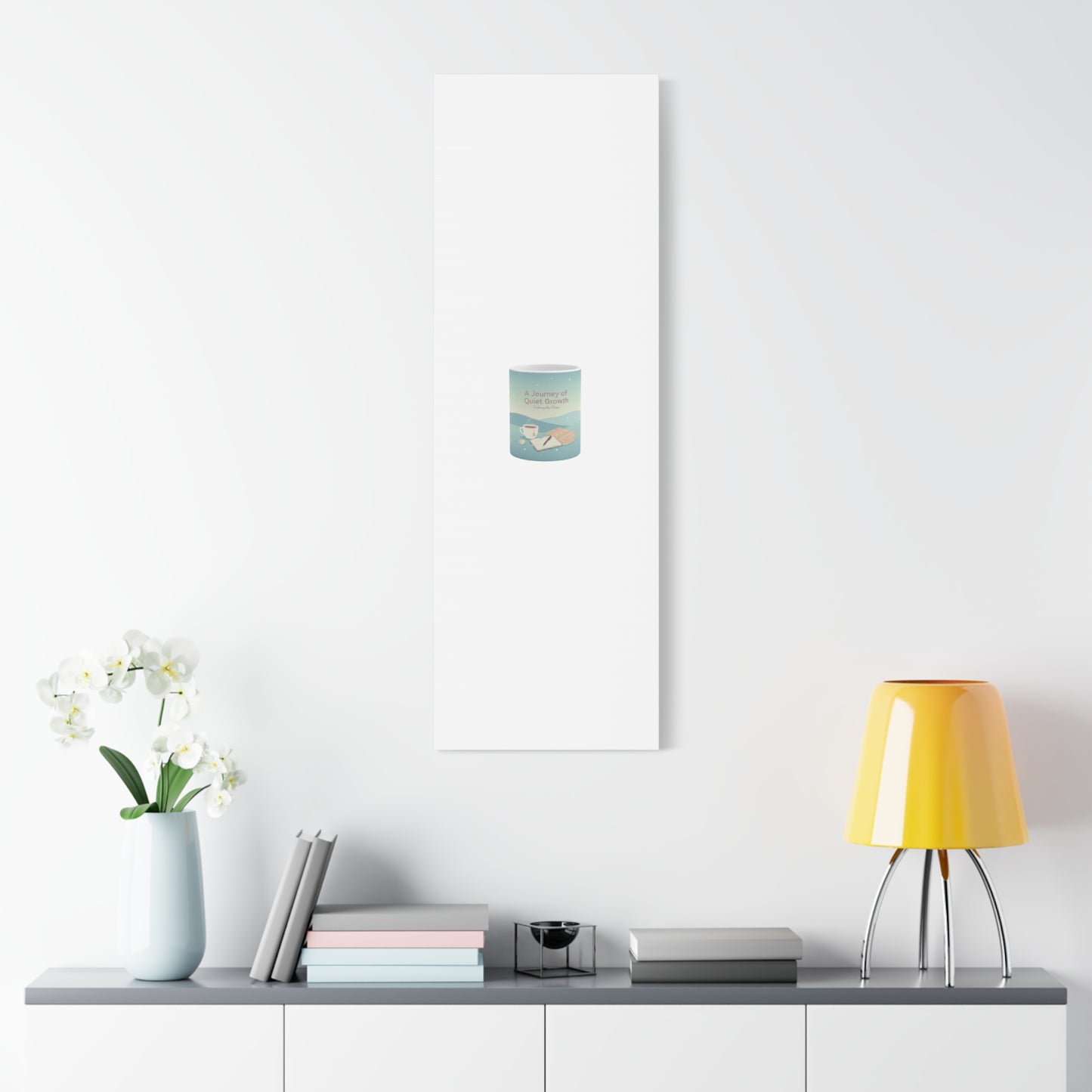 A Journey of Quiet Growth Canvas | mindful goals poster, habit tracker graphic