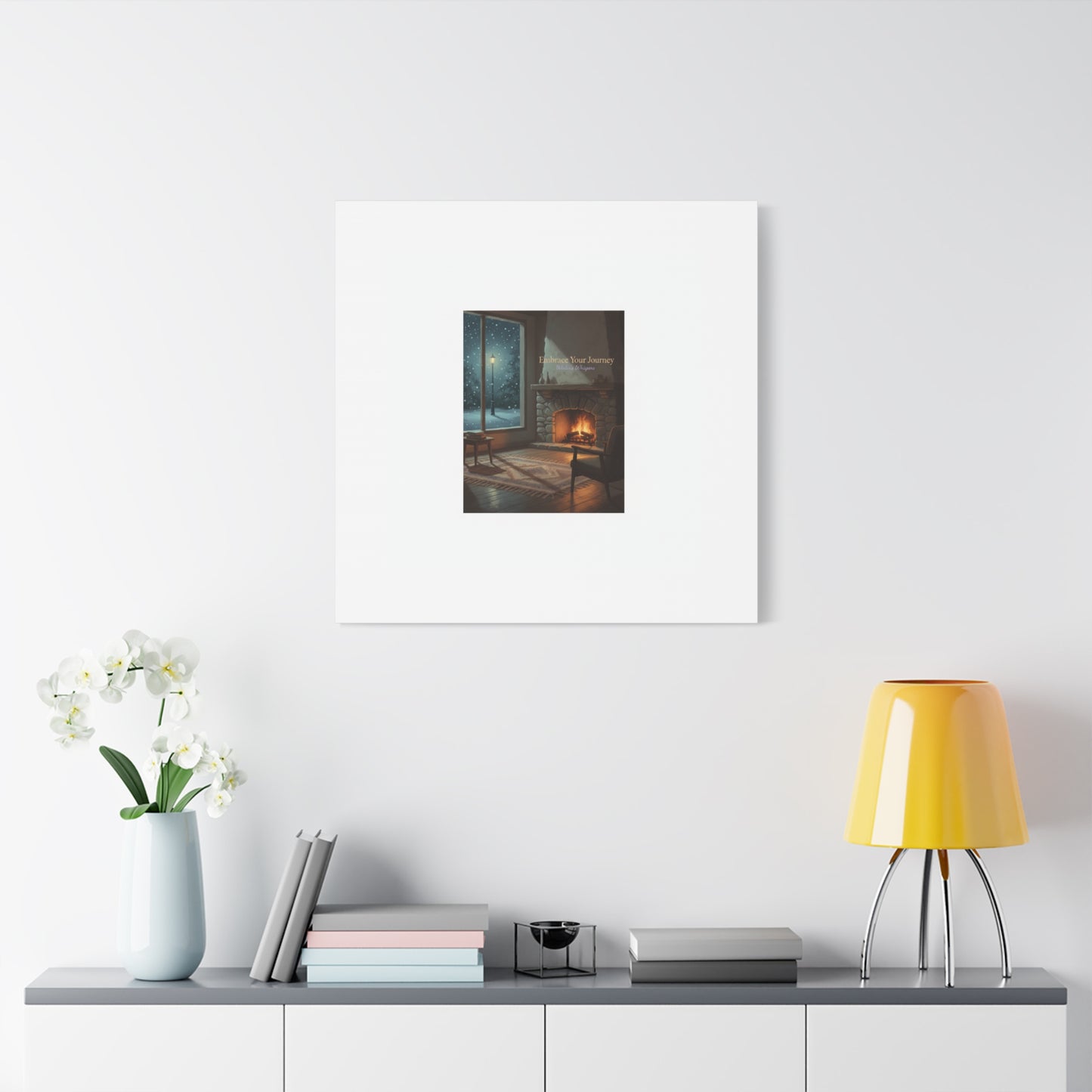 Calm Motivation Poster | Matte Canvas Stretched, 1.25" | Winter Quiet Progress