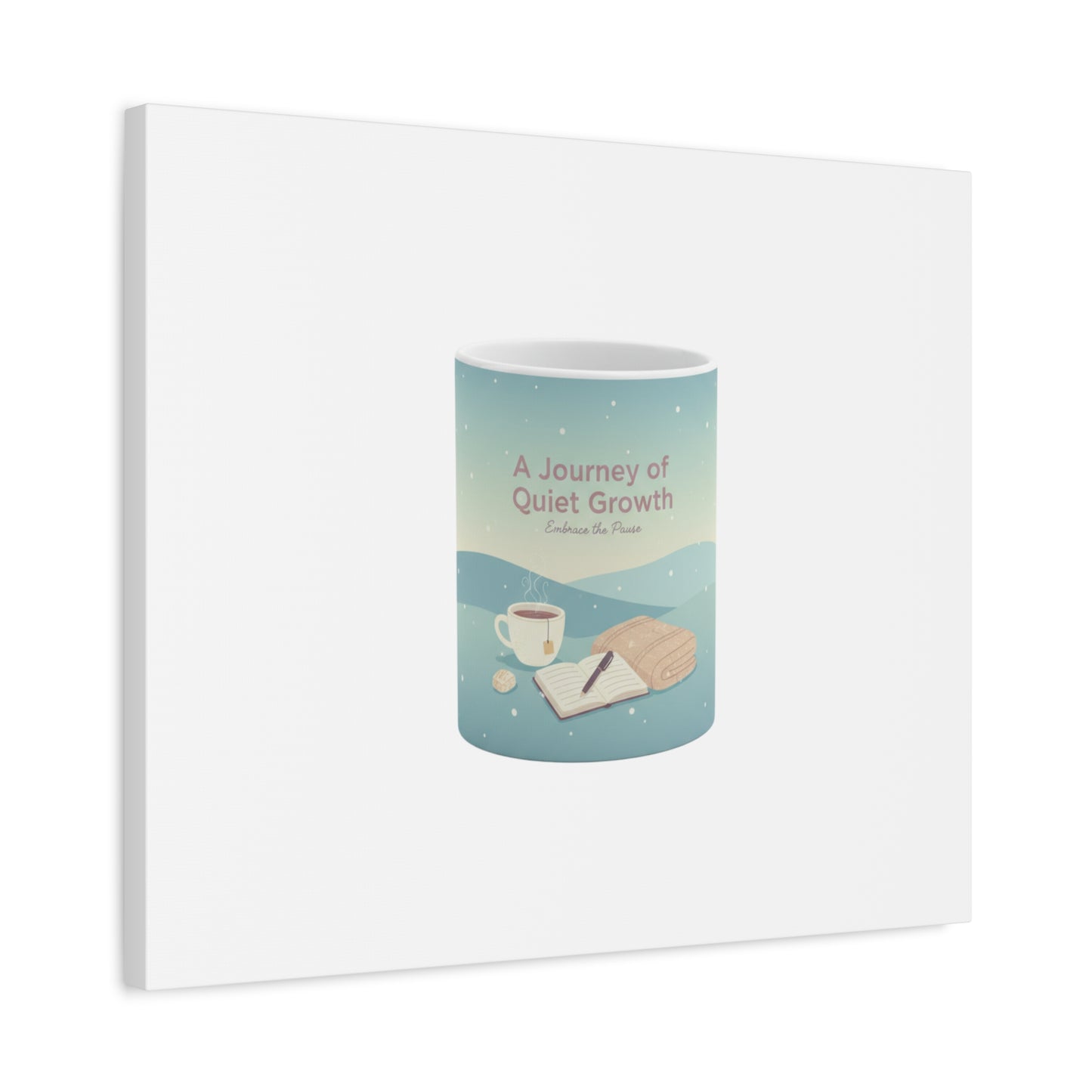 A Journey of Quiet Growth Canvas | mindful goals poster, habit tracker graphic