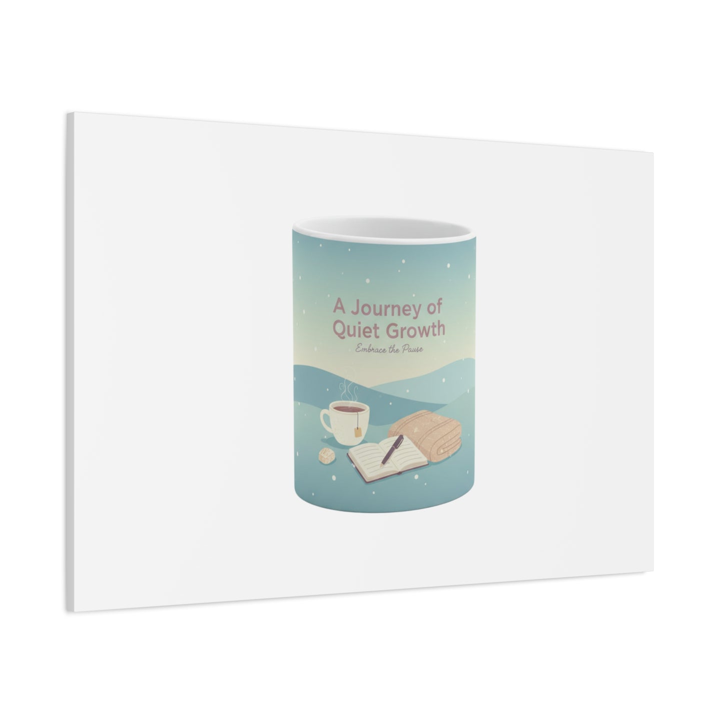 A Journey of Quiet Growth Canvas | mindful goals poster, habit tracker graphic