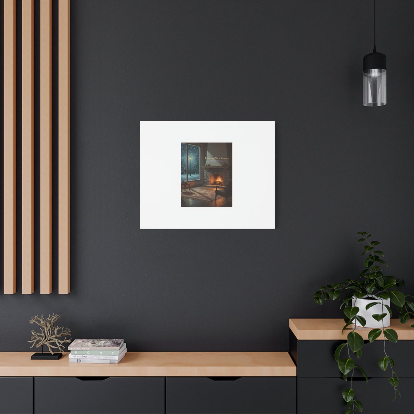 Calm Motivation Poster | Matte Canvas Stretched, 1.25" | Winter Quiet Progress