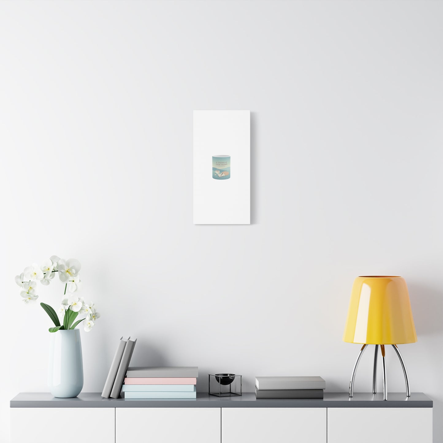 A Journey of Quiet Growth Canvas | mindful goals poster, habit tracker graphic