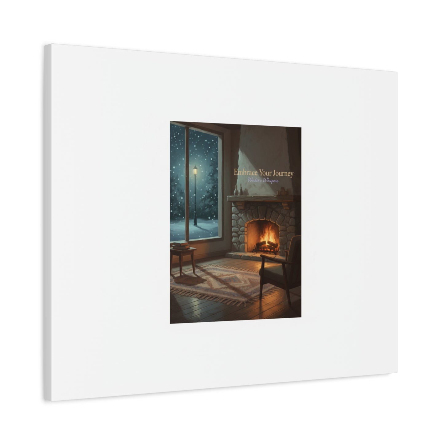 Calm Motivation Poster | Matte Canvas Stretched, 1.25" | Winter Quiet Progress