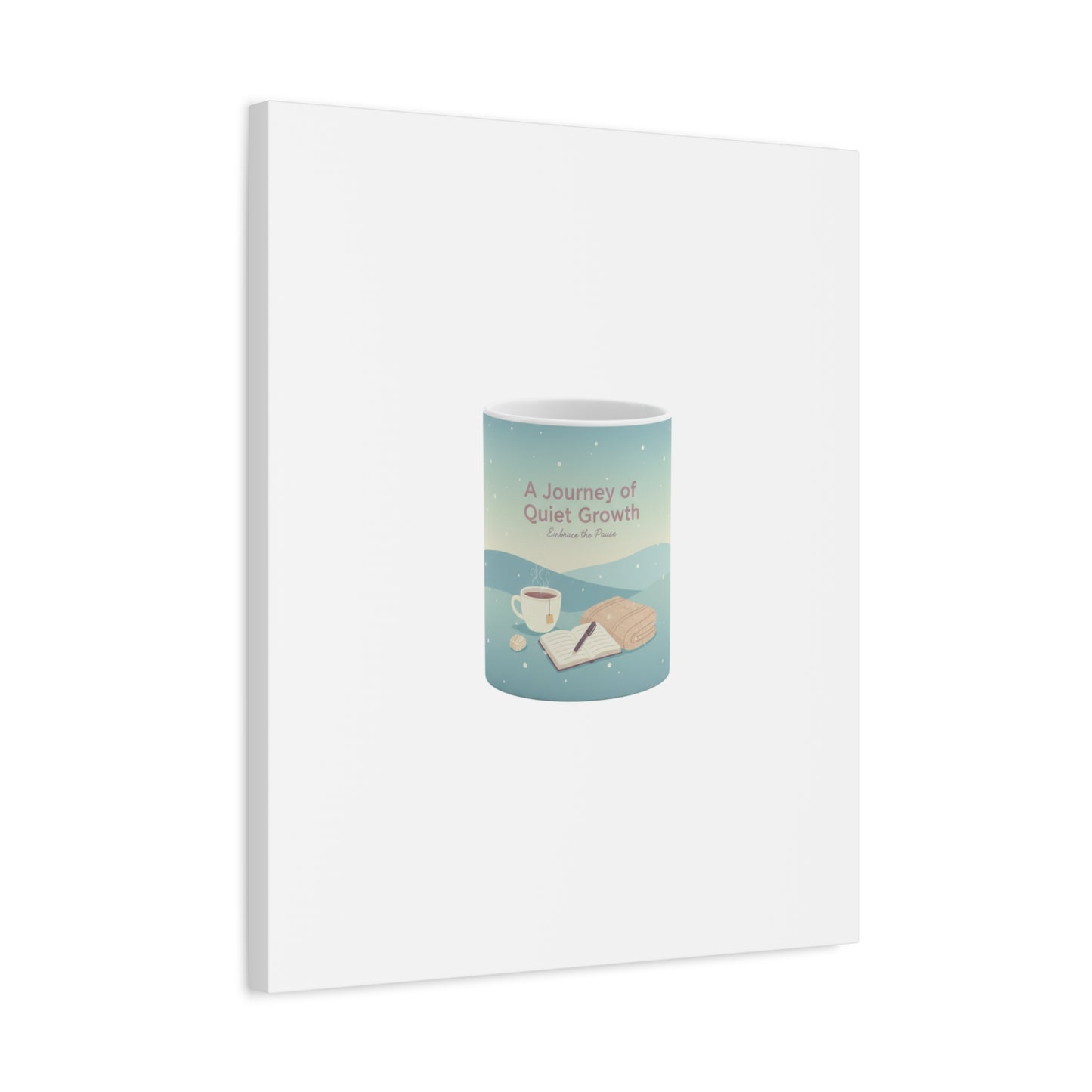 A Journey of Quiet Growth Canvas | mindful goals poster, habit tracker graphic