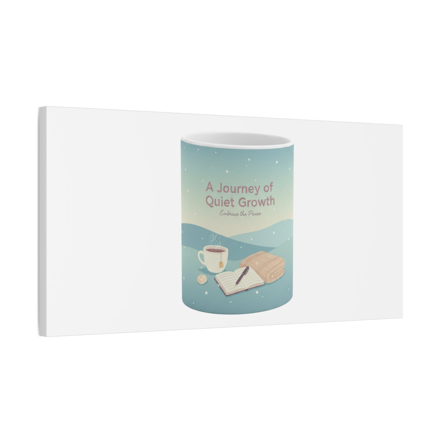 A Journey of Quiet Growth Canvas | mindful goals poster, habit tracker graphic