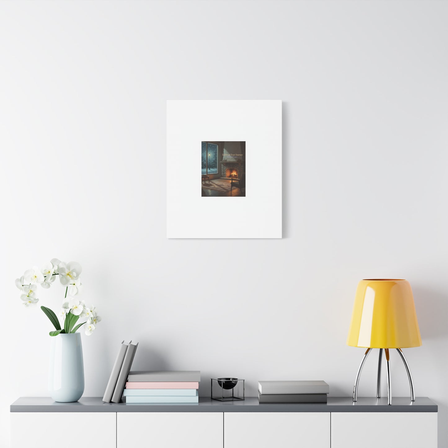 Calm Motivation Poster | Matte Canvas Stretched, 1.25" | Winter Quiet Progress