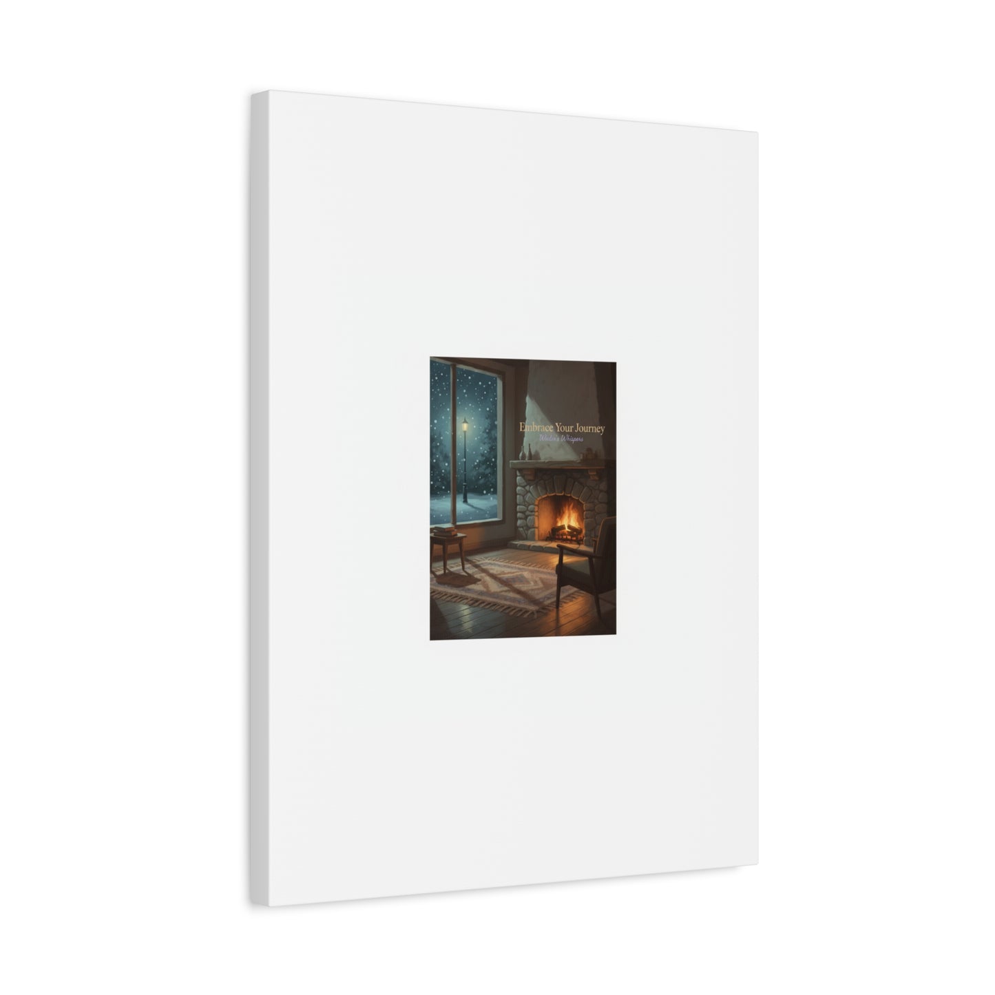 Calm Motivation Poster | Matte Canvas Stretched, 1.25" | Winter Quiet Progress