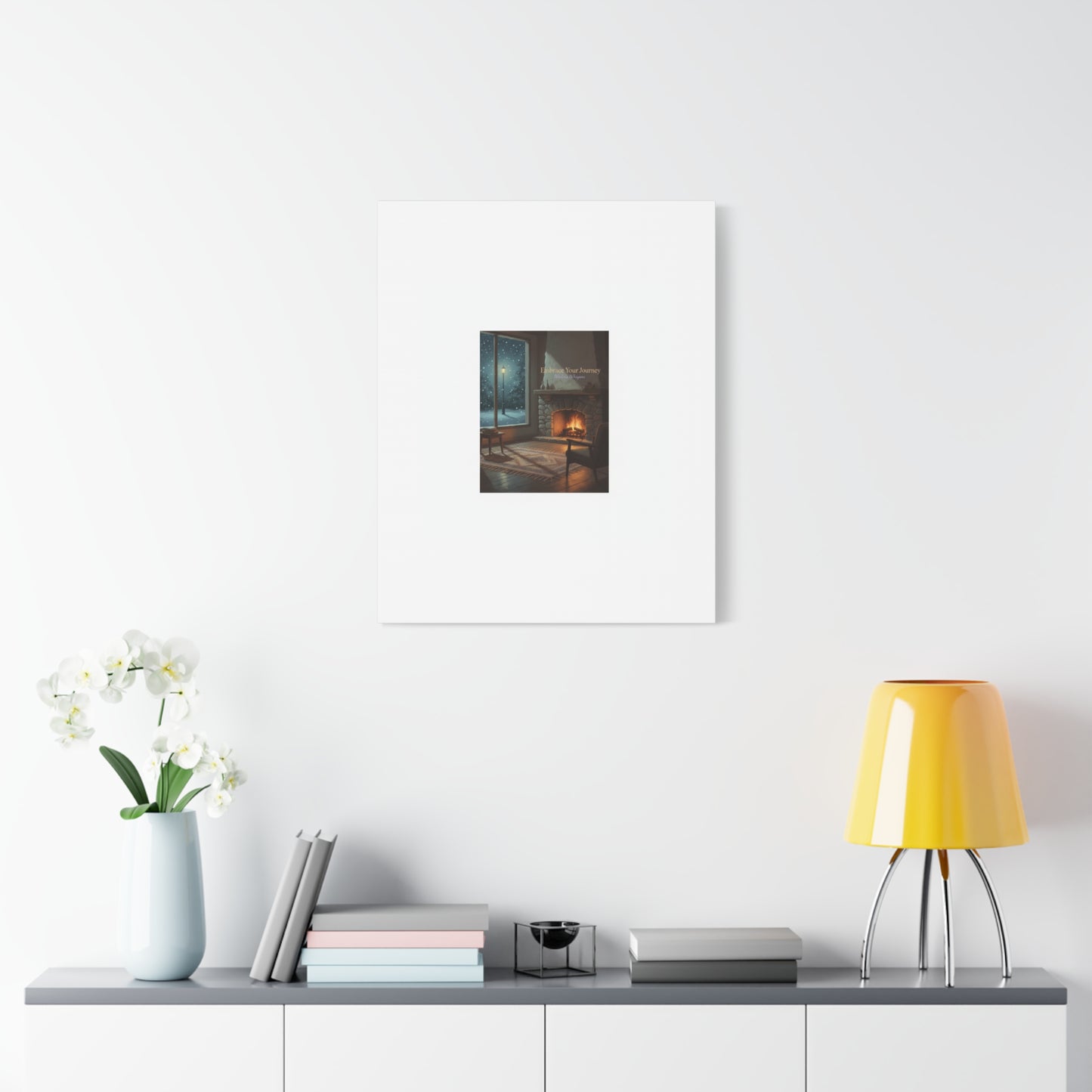 Calm Motivation Poster | Matte Canvas Stretched, 1.25" | Winter Quiet Progress