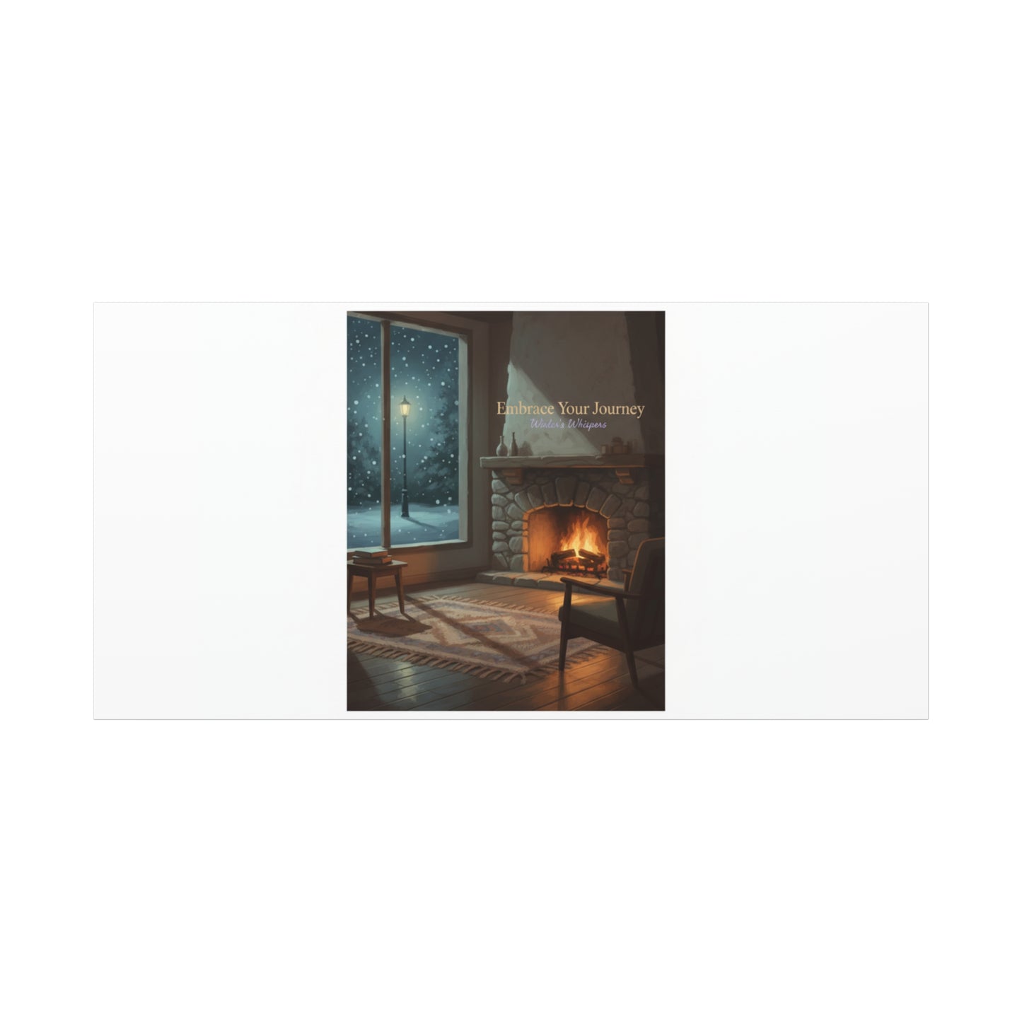 Calm Motivation Poster | Matte Canvas Stretched, 1.25" | Winter Quiet Progress