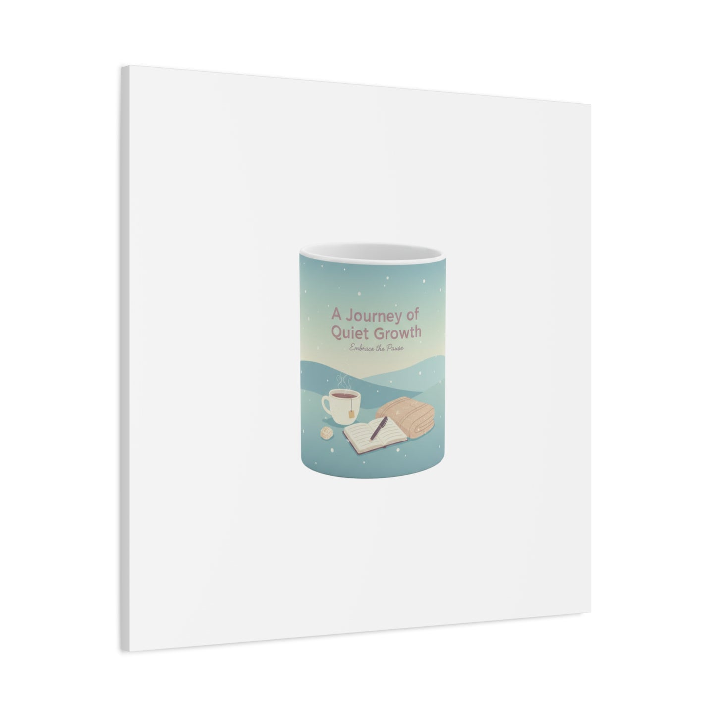 A Journey of Quiet Growth Canvas | mindful goals poster, habit tracker graphic
