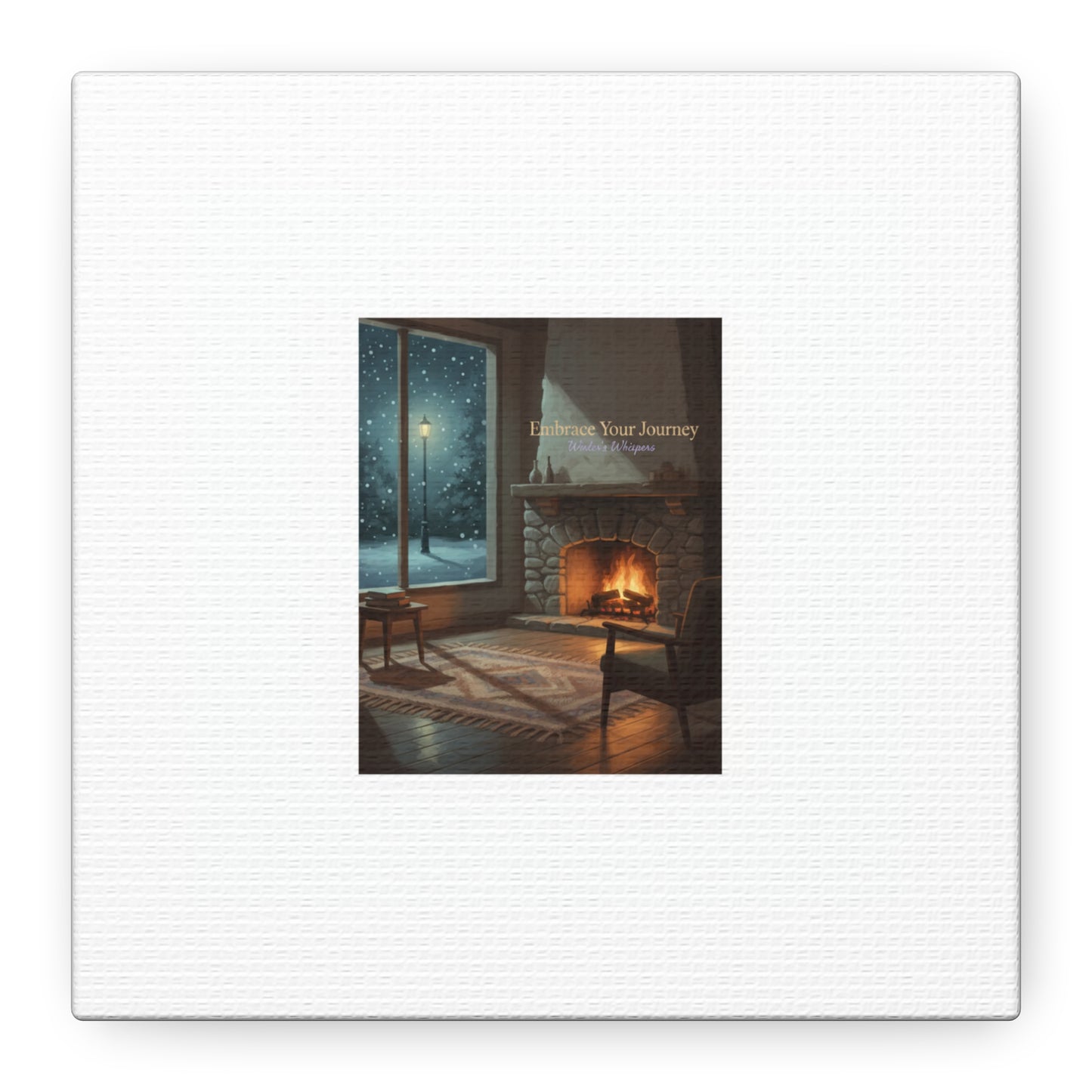 Calm Motivation Poster | Matte Canvas Stretched, 1.25" | Winter Quiet Progress