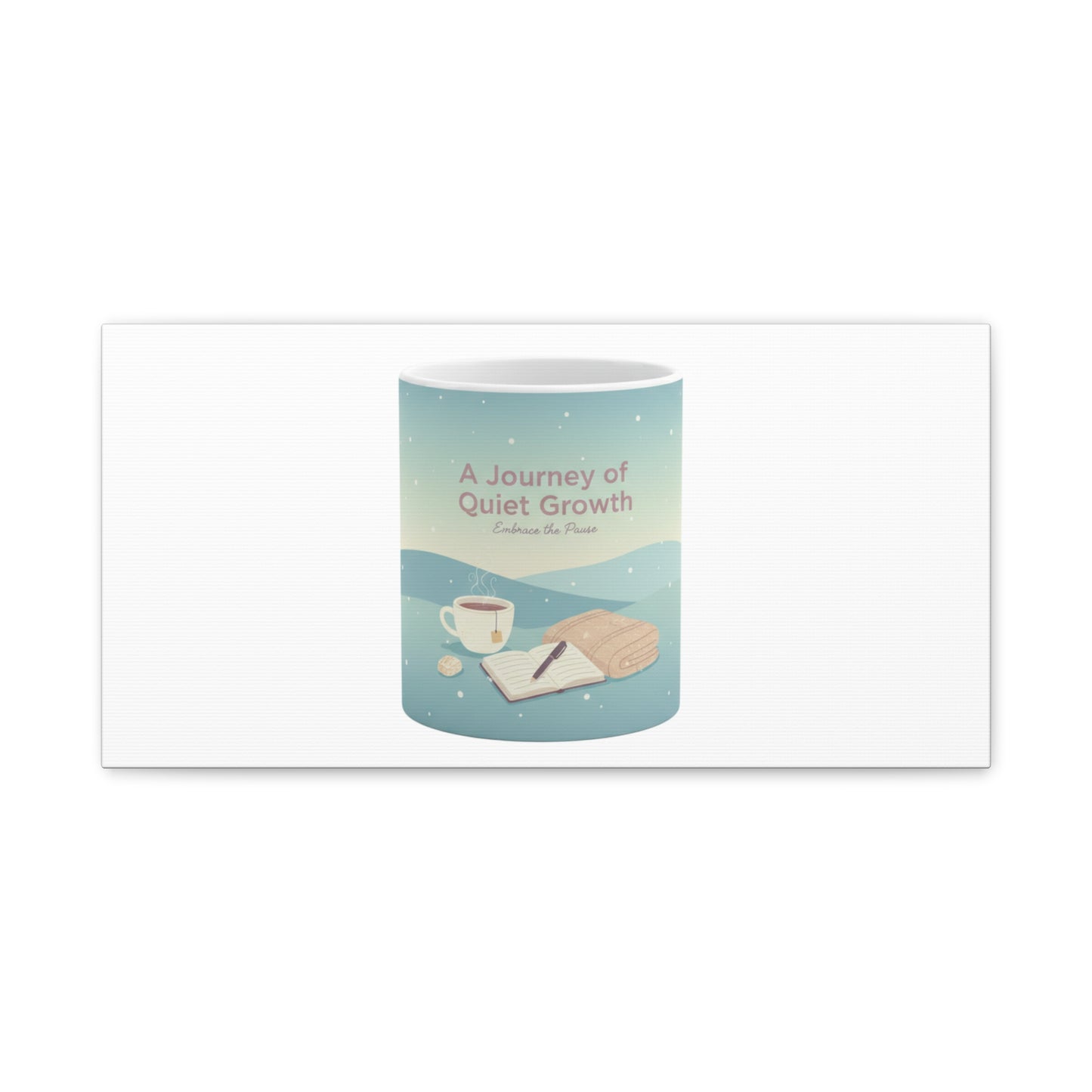 A Journey of Quiet Growth Canvas | mindful goals poster, habit tracker graphic