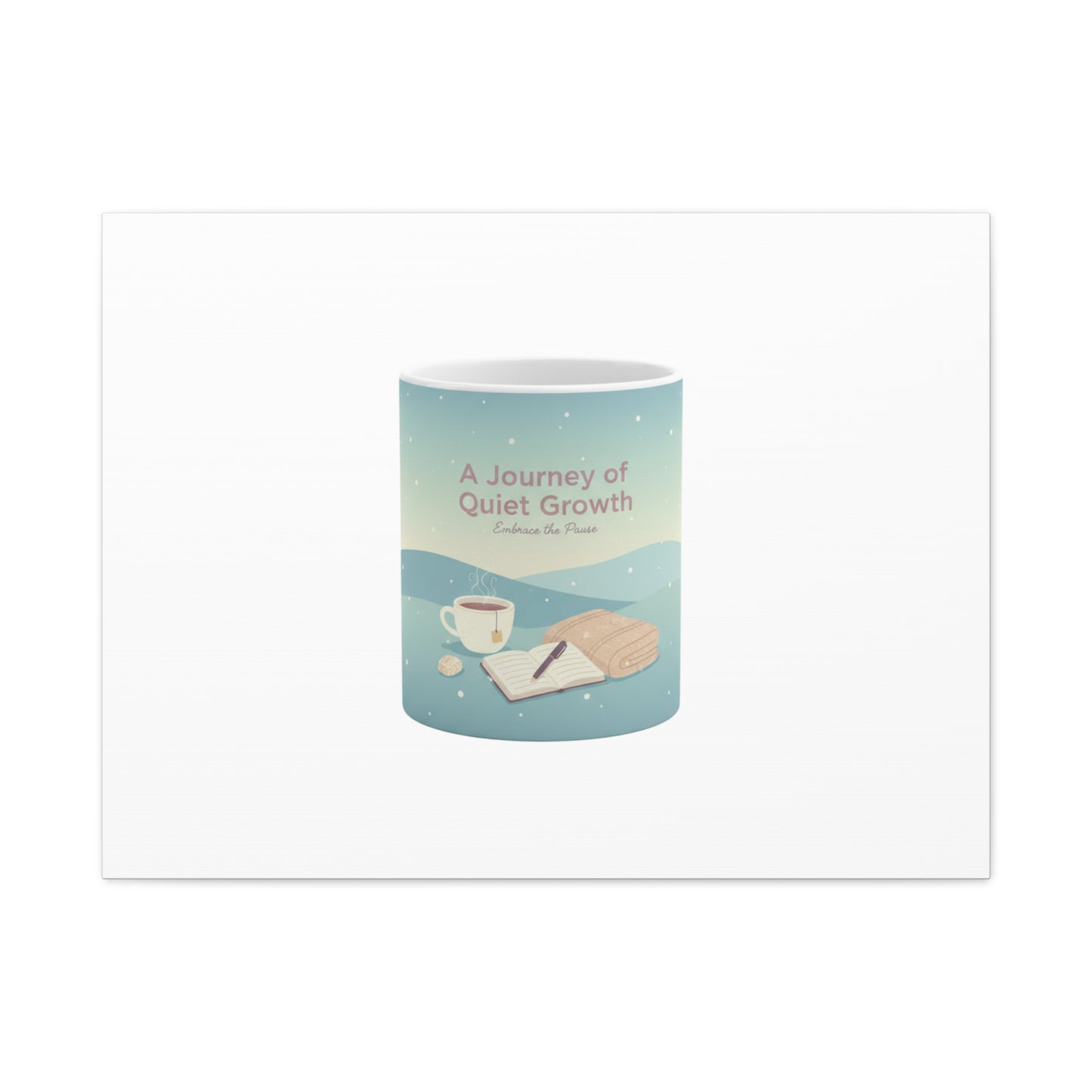 A Journey of Quiet Growth Canvas | mindful goals poster, habit tracker graphic