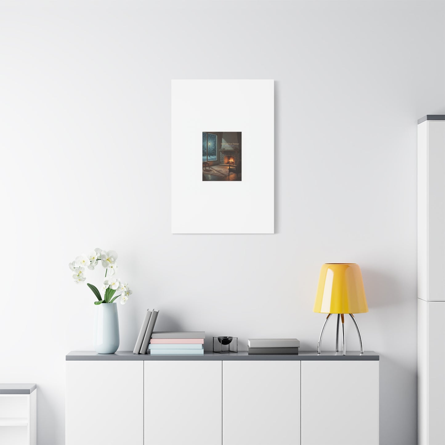 Calm Motivation Poster | Matte Canvas Stretched, 1.25" | Winter Quiet Progress