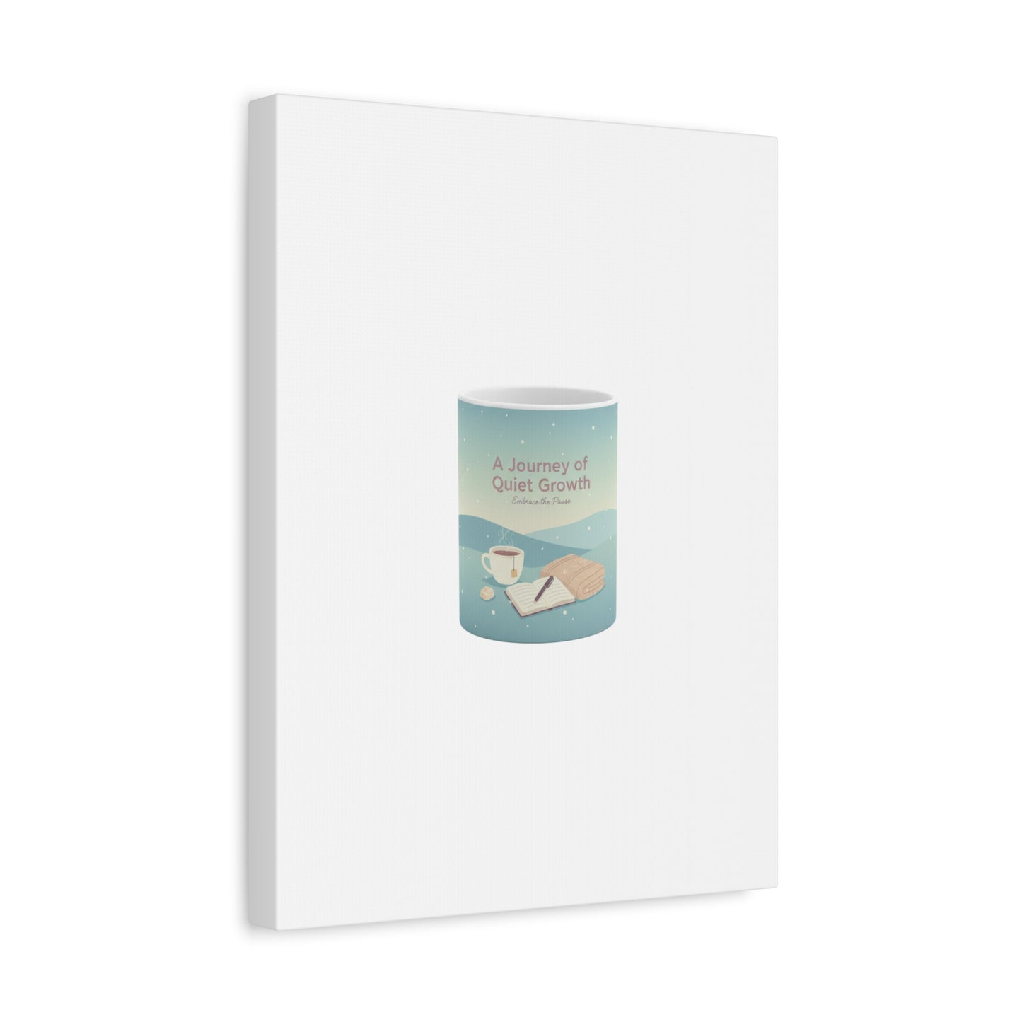 A Journey of Quiet Growth Canvas | mindful goals poster, habit tracker graphic