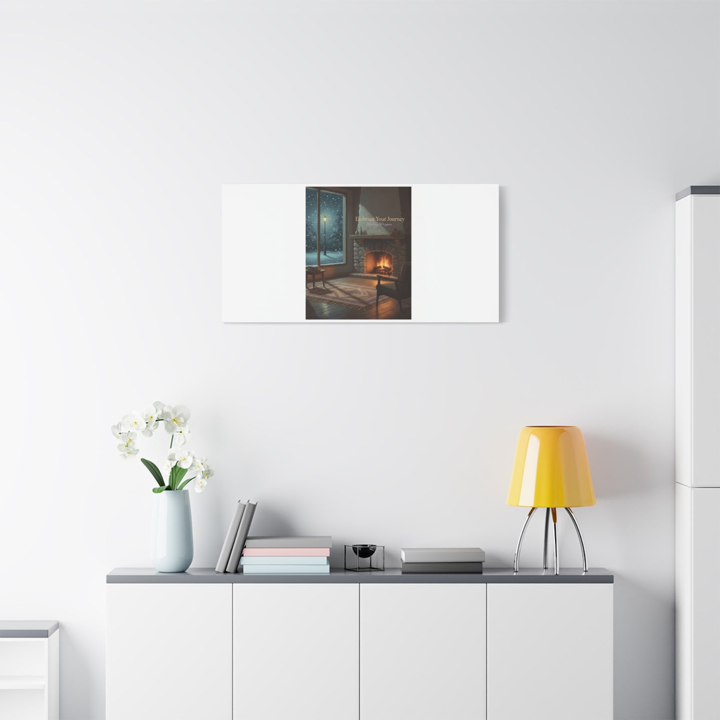 Calm Motivation Poster | Matte Canvas Stretched, 1.25" | Winter Quiet Progress