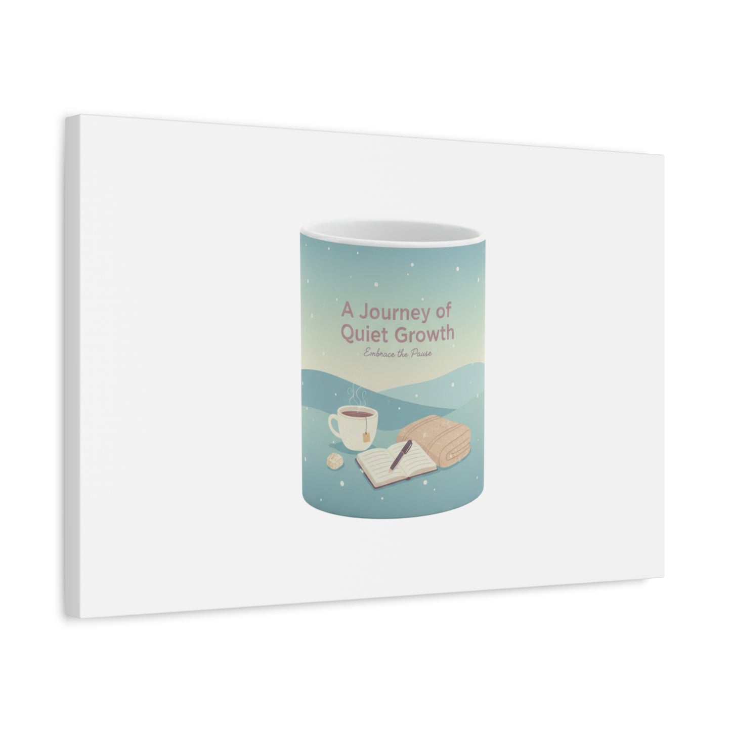 A Journey of Quiet Growth Canvas | mindful goals poster, habit tracker graphic
