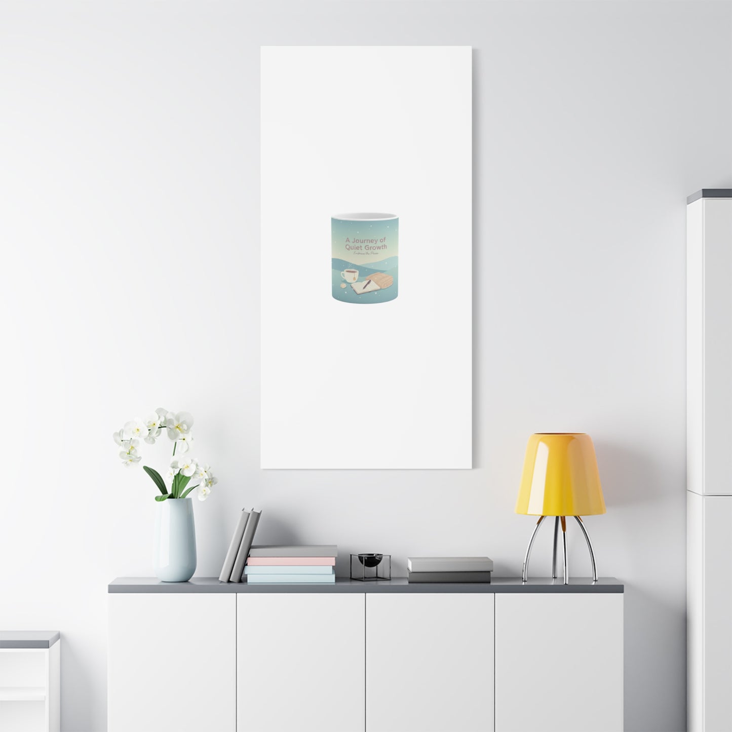 A Journey of Quiet Growth Canvas | mindful goals poster, habit tracker graphic