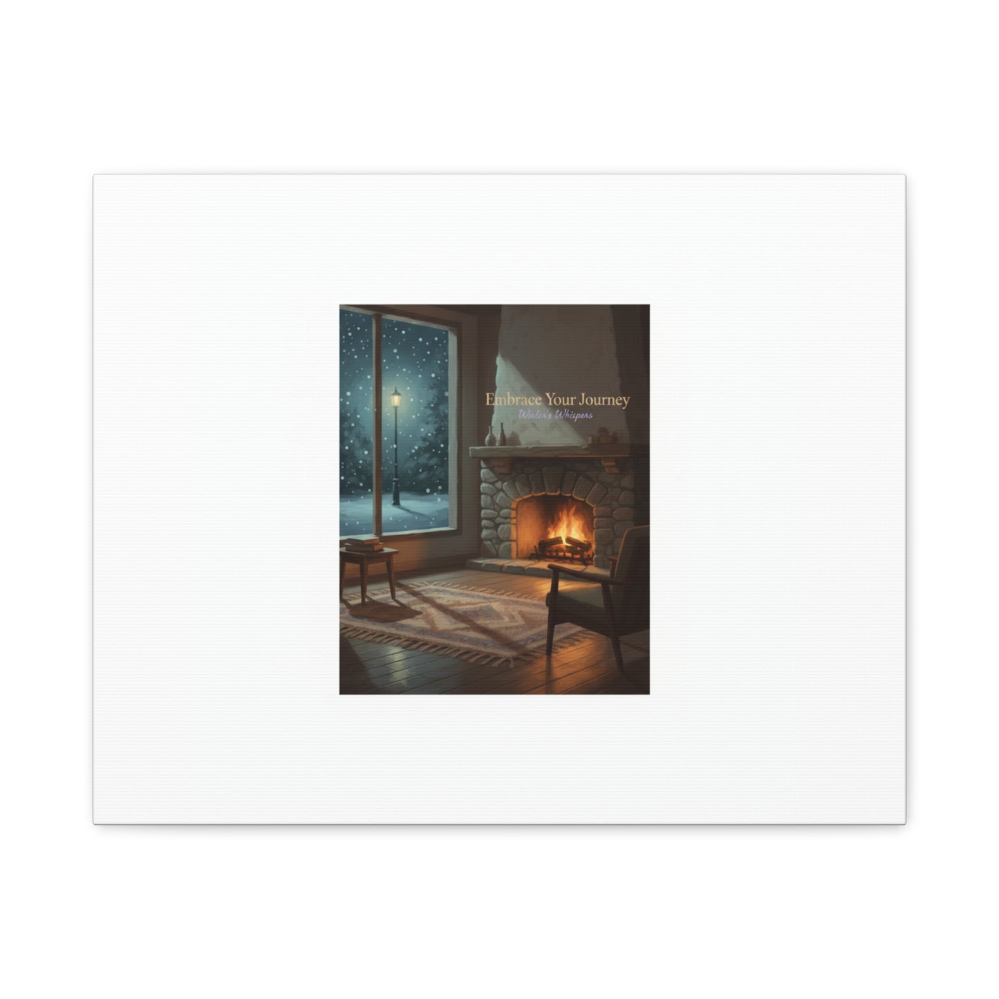Calm Motivation Poster | Matte Canvas Stretched, 1.25" | Winter Quiet Progress