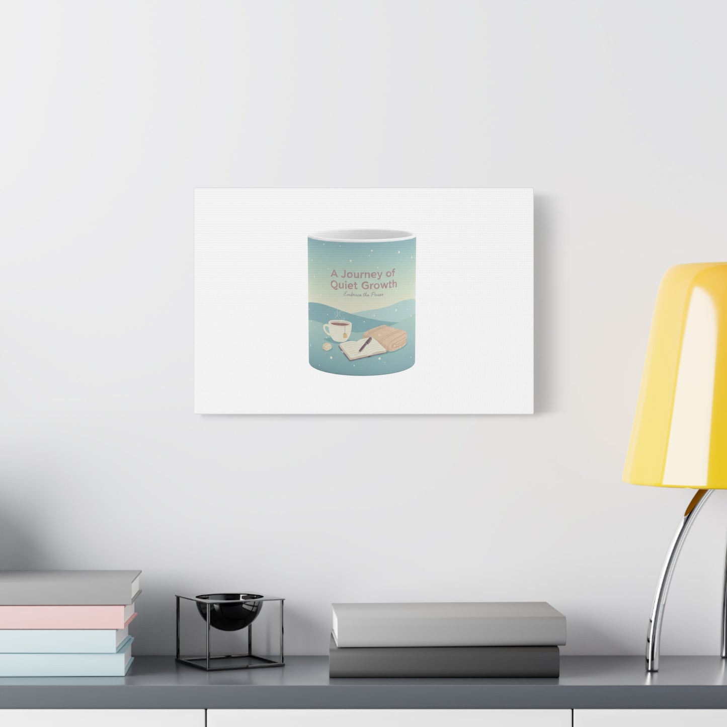 A Journey of Quiet Growth Canvas | mindful goals poster, habit tracker graphic