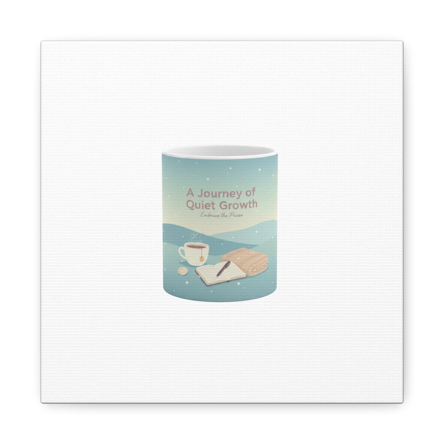 A Journey of Quiet Growth Canvas | mindful goals poster, habit tracker graphic