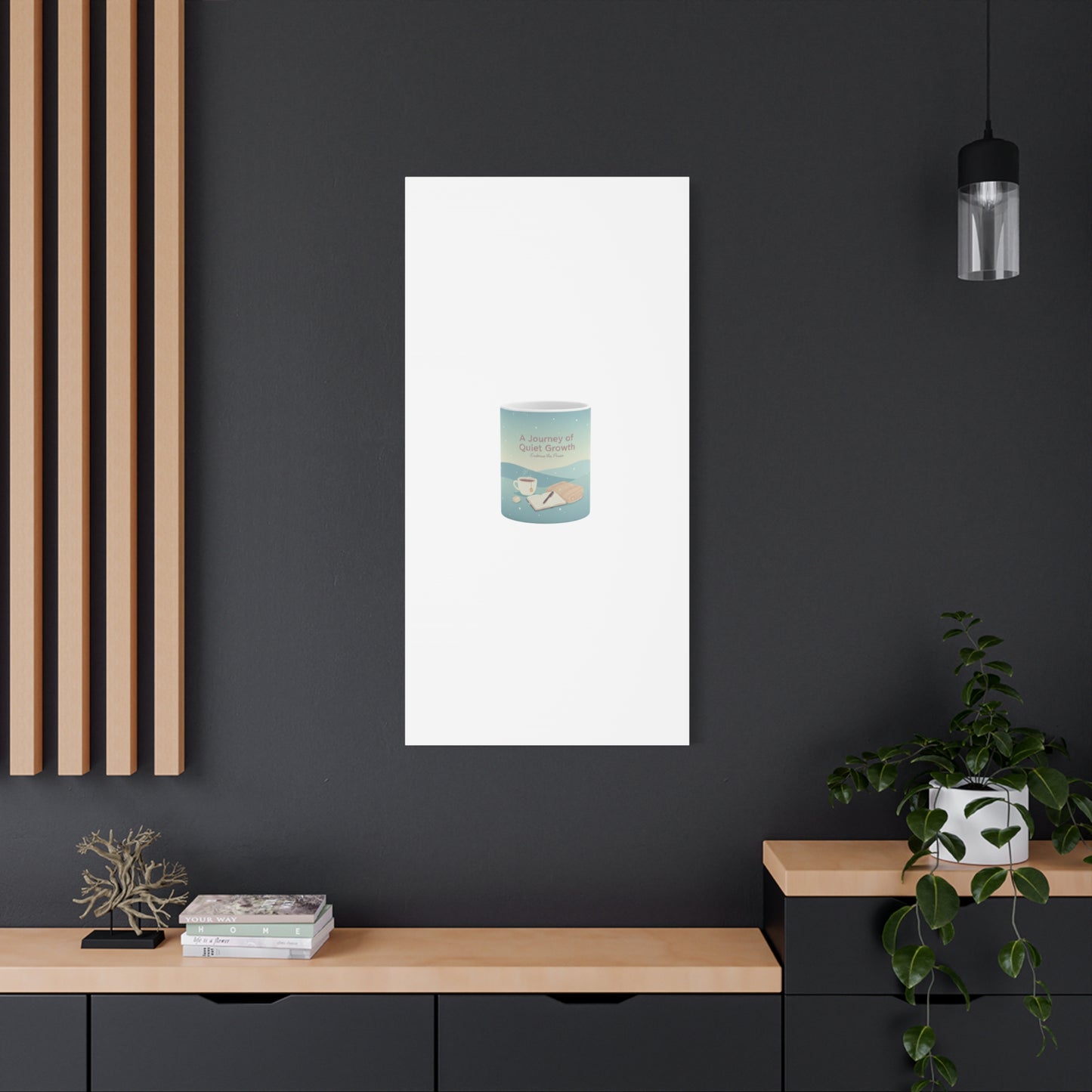 A Journey of Quiet Growth Canvas | mindful goals poster, habit tracker graphic