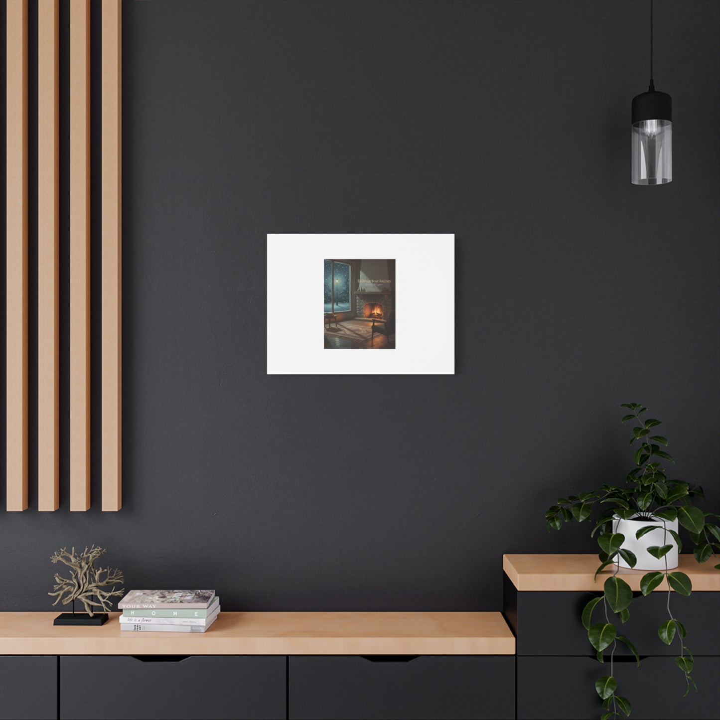 Calm Motivation Poster | Matte Canvas Stretched, 1.25" | Winter Quiet Progress