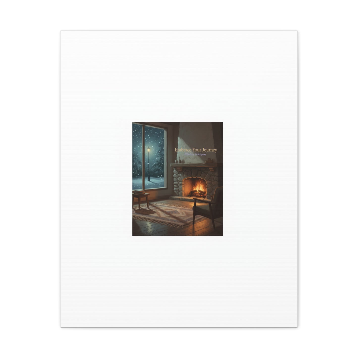 Calm Motivation Poster | Matte Canvas Stretched, 1.25" | Winter Quiet Progress