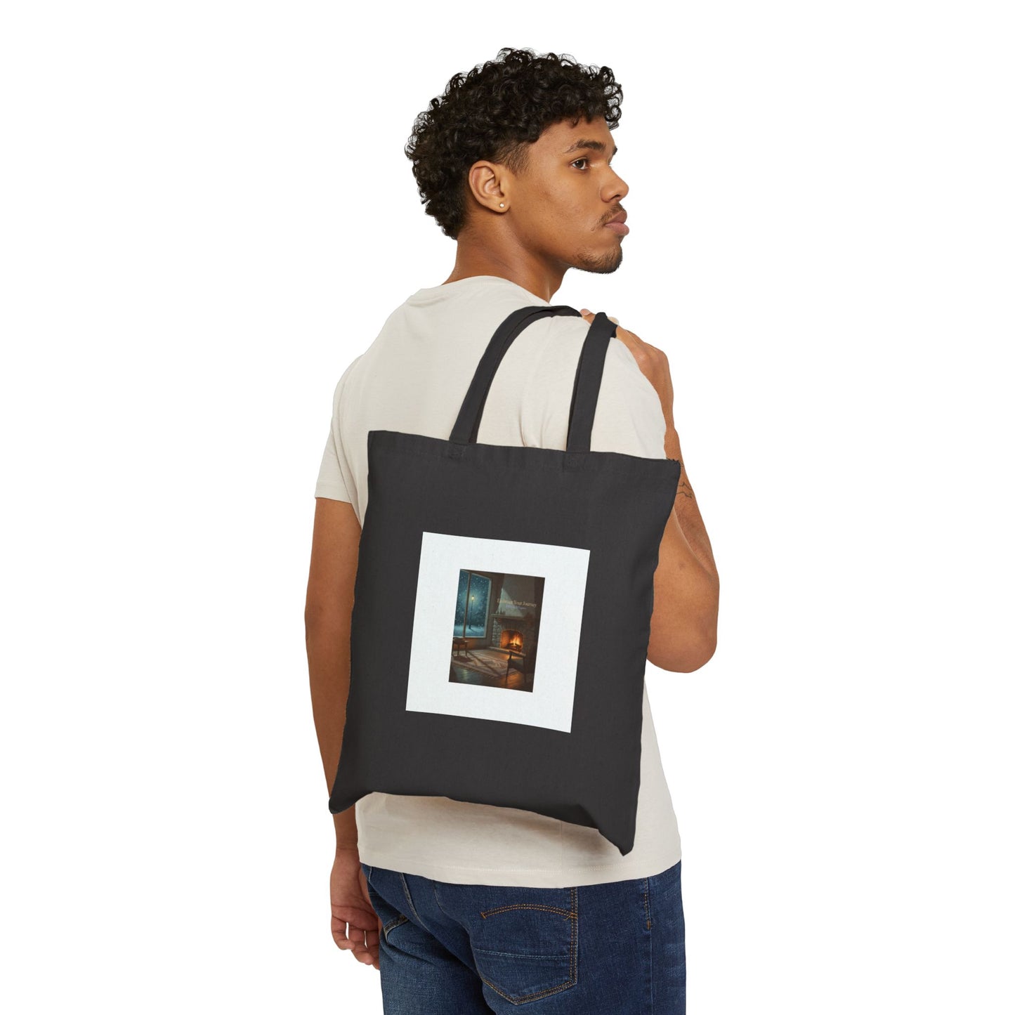 quiet progress tote | habit tracker graphic, calm motivation canvas