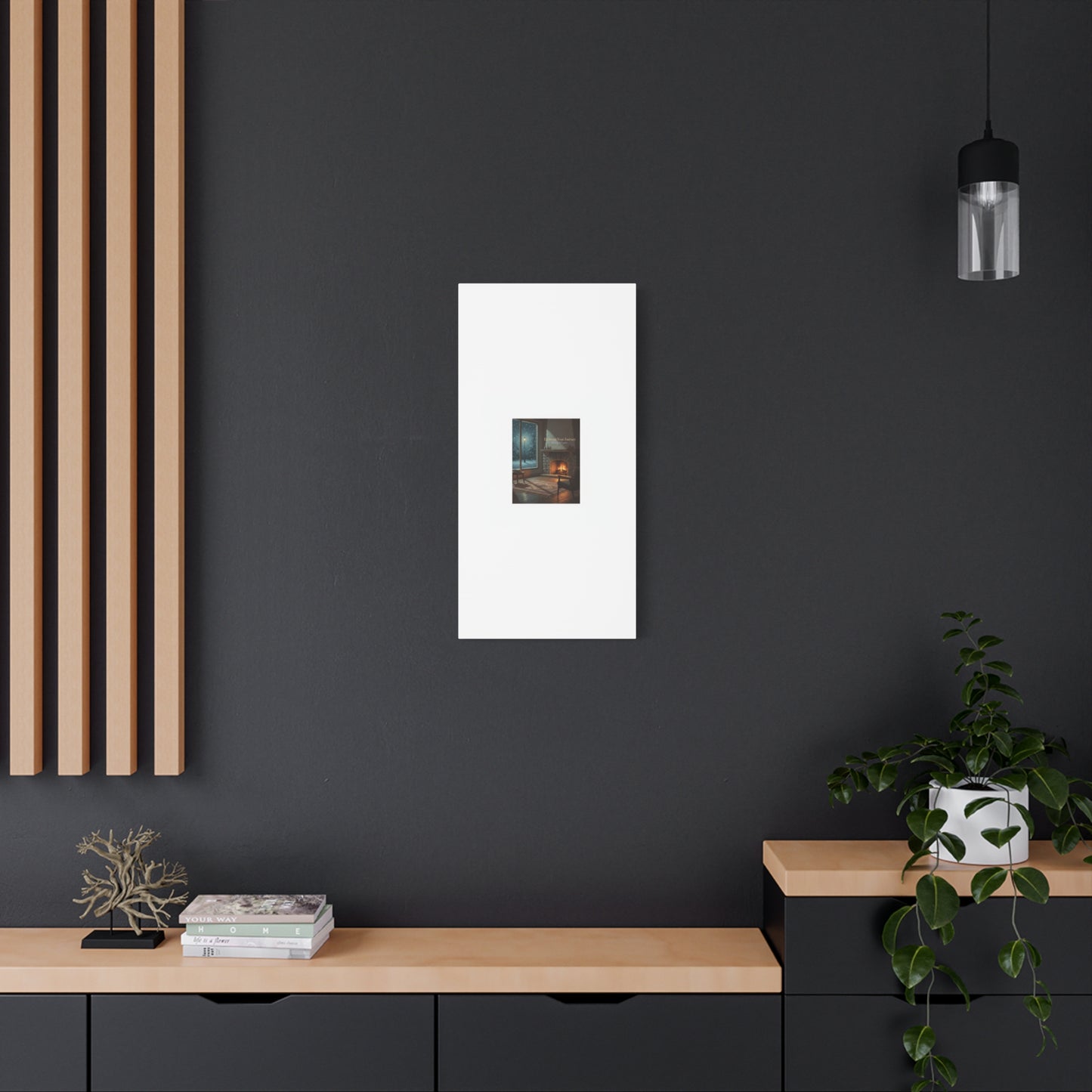 Calm Motivation Poster | Matte Canvas Stretched, 1.25" | Winter Quiet Progress