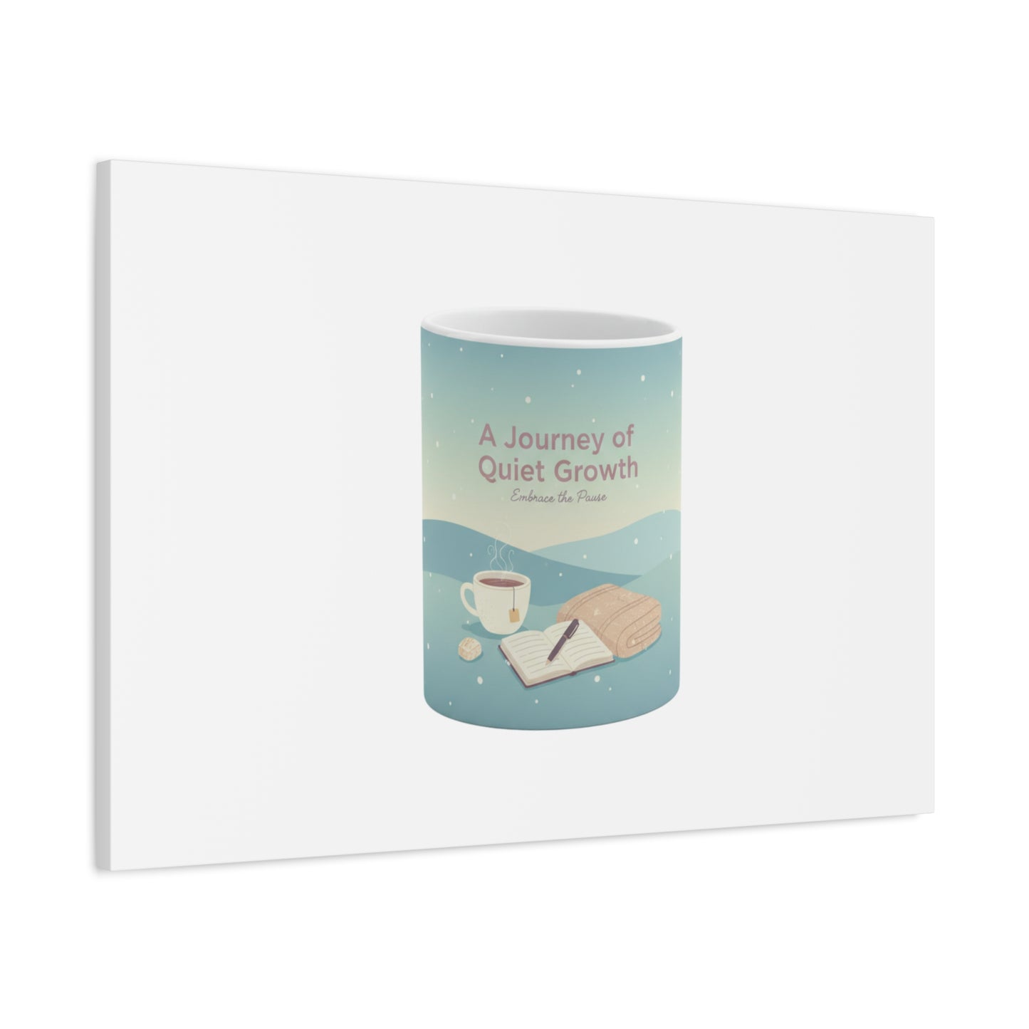 A Journey of Quiet Growth Canvas | mindful goals poster, habit tracker graphic