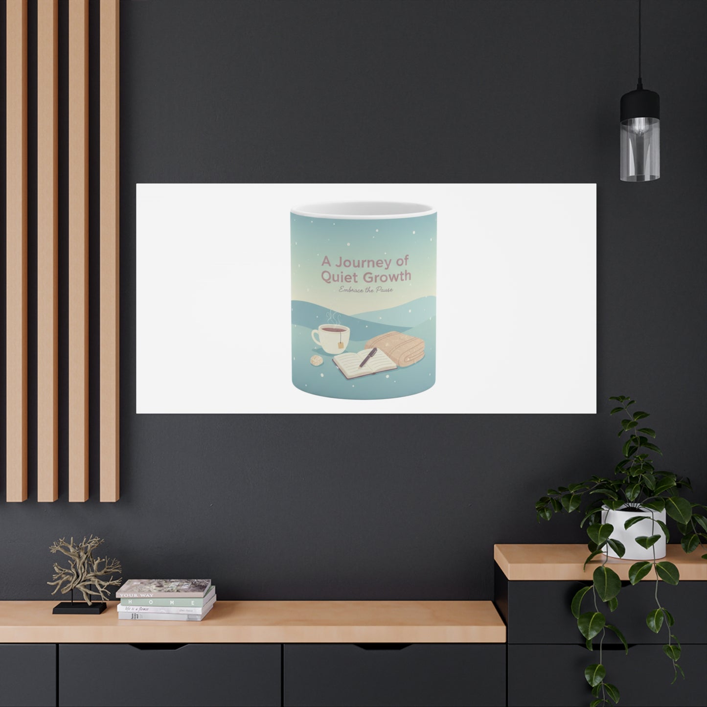 A Journey of Quiet Growth Canvas | mindful goals poster, habit tracker graphic
