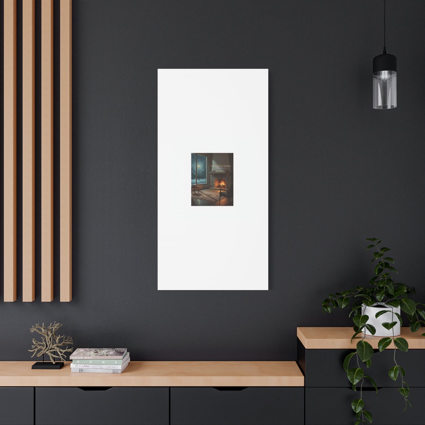 Calm Motivation Poster | Matte Canvas Stretched, 1.25" | Winter Quiet Progress